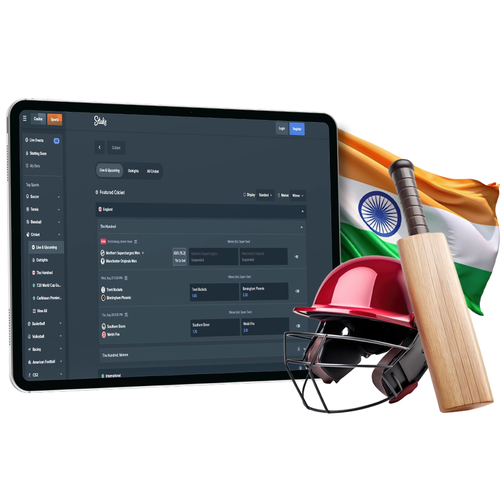 Place your cricket bets with the best bookmakers in India.