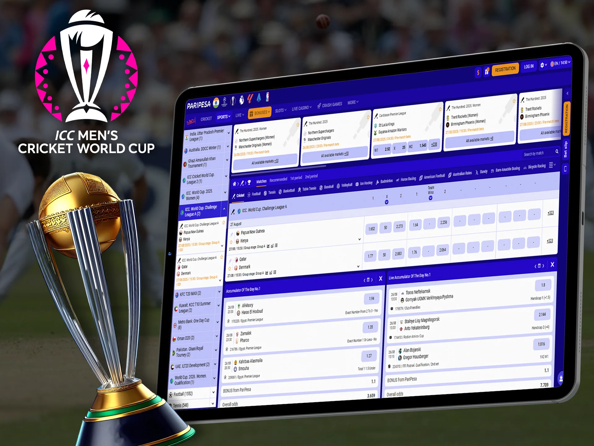 Place your bets at trusted bookmakers from our top.