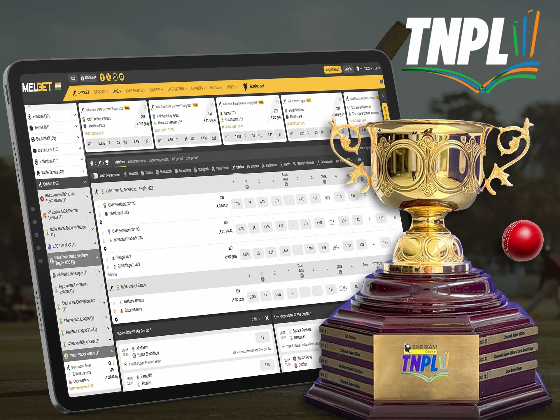 Predict matches on TNPL and bet only on the best odds.