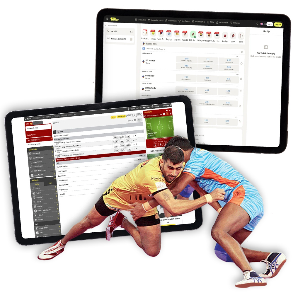Choose the Kabaddi betting site that suits you.