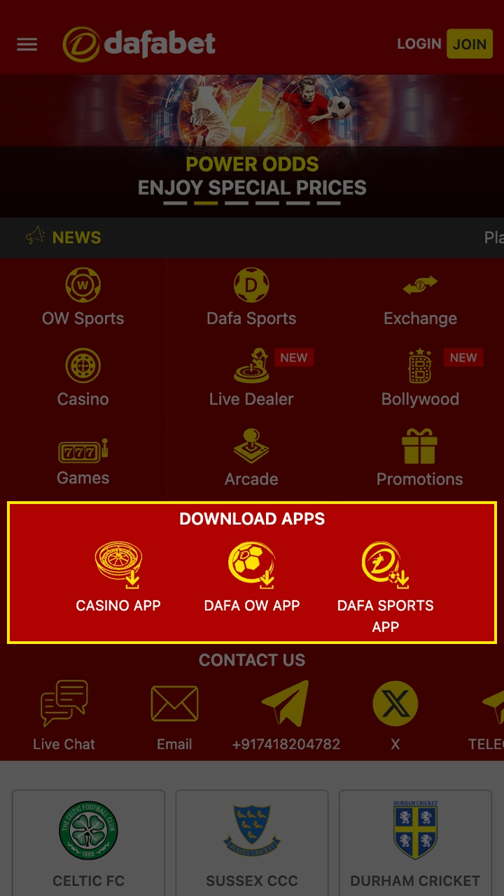 Open the website or install the app to start betting on kabaddi.