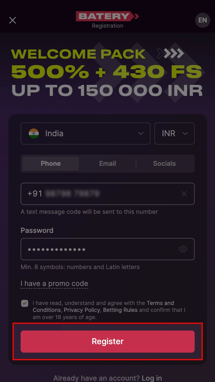 Create a personal account for safe betting on Kabaddi.