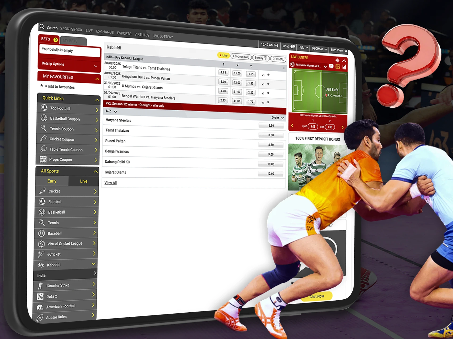 Familiarize yourself with the latest sports news before you start betting on Kabaddi.