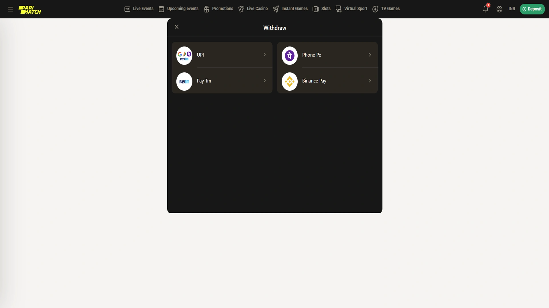 Withdraw your winnings quickly and easily.