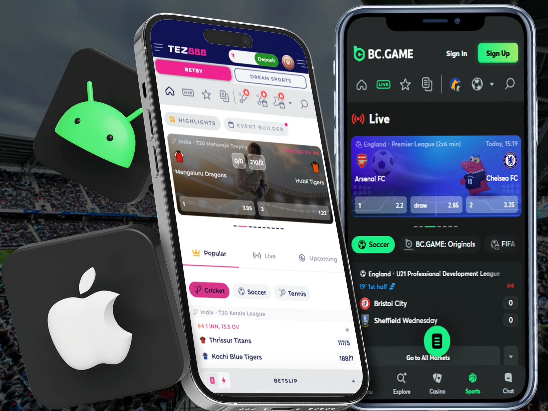 You can bet on football right from your mobile device.