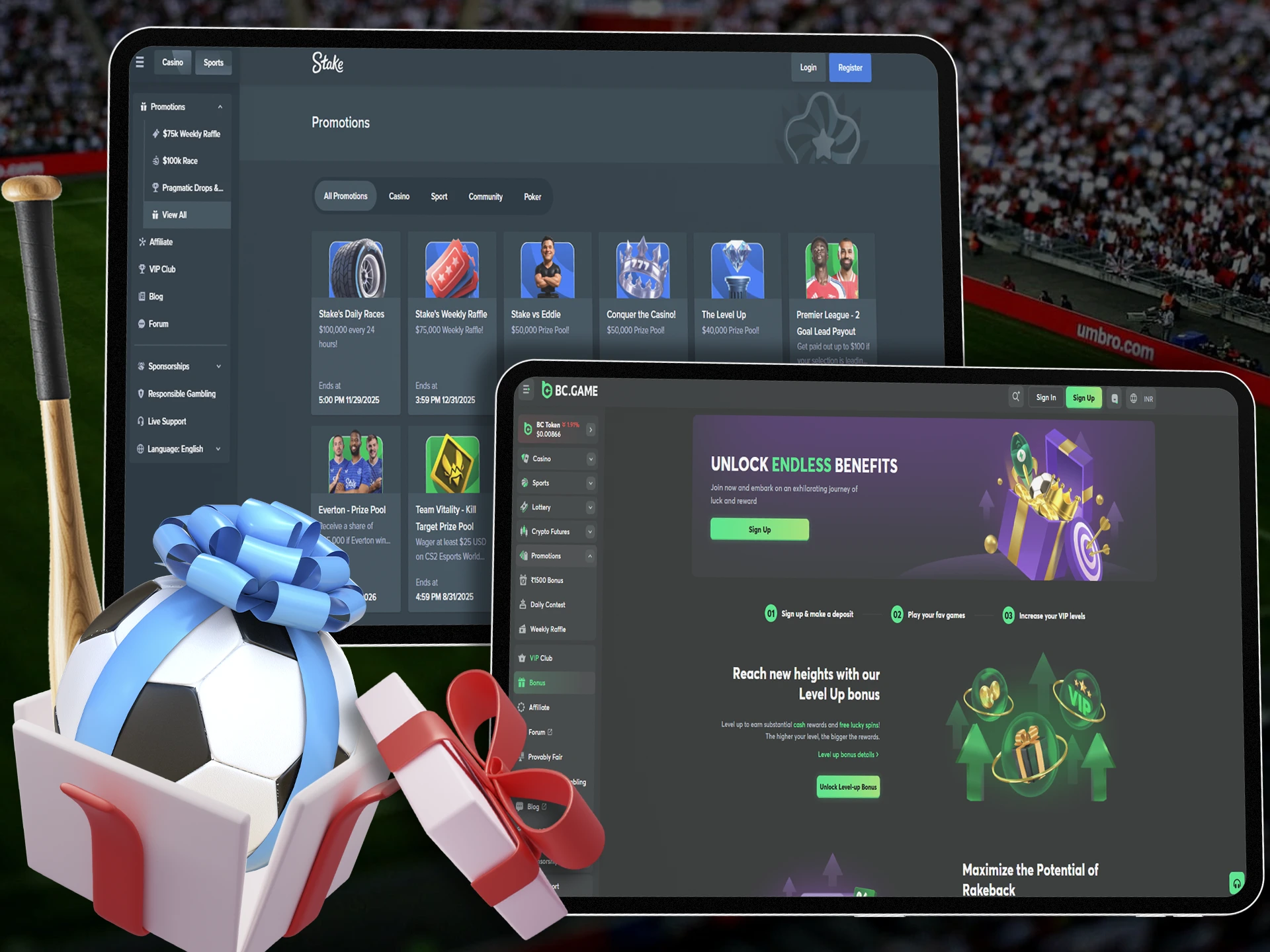 Consider the different offers and bonuses from bookmakers and choose the best ones.