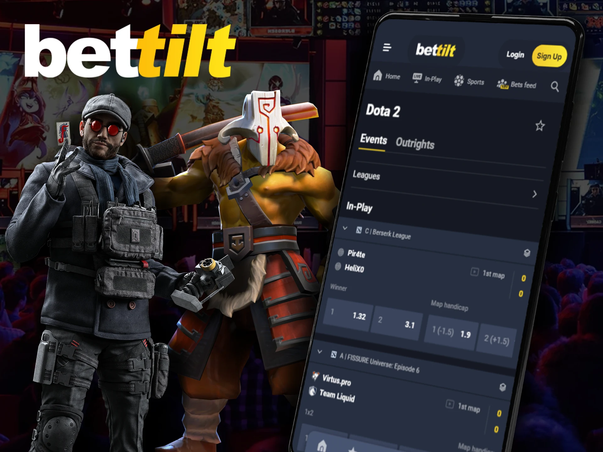 Choose your favorites when betting on Esports at Bettilt.
