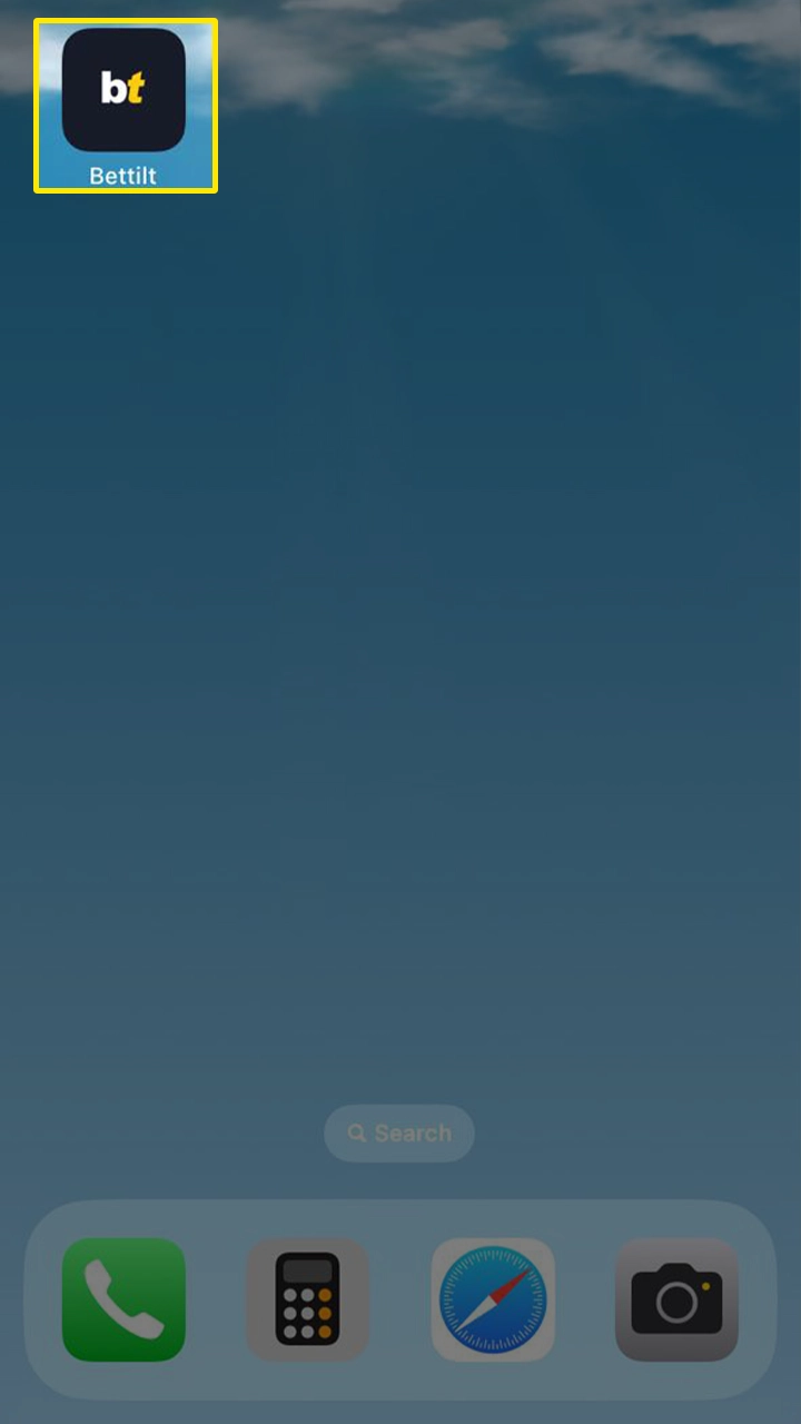 Go to the home screen of your smartphone and open Bettilt.