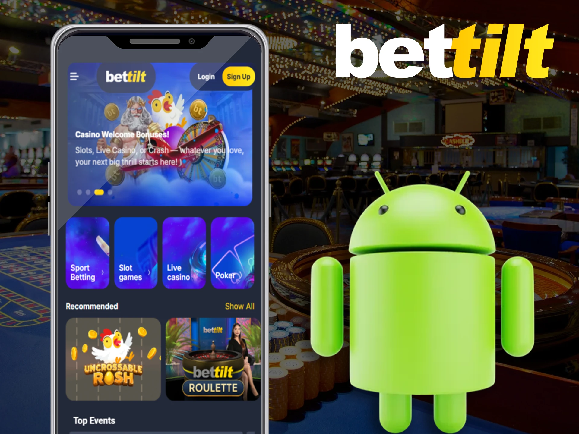 Bettilt is waiting for you in the Android app on your smartphone.