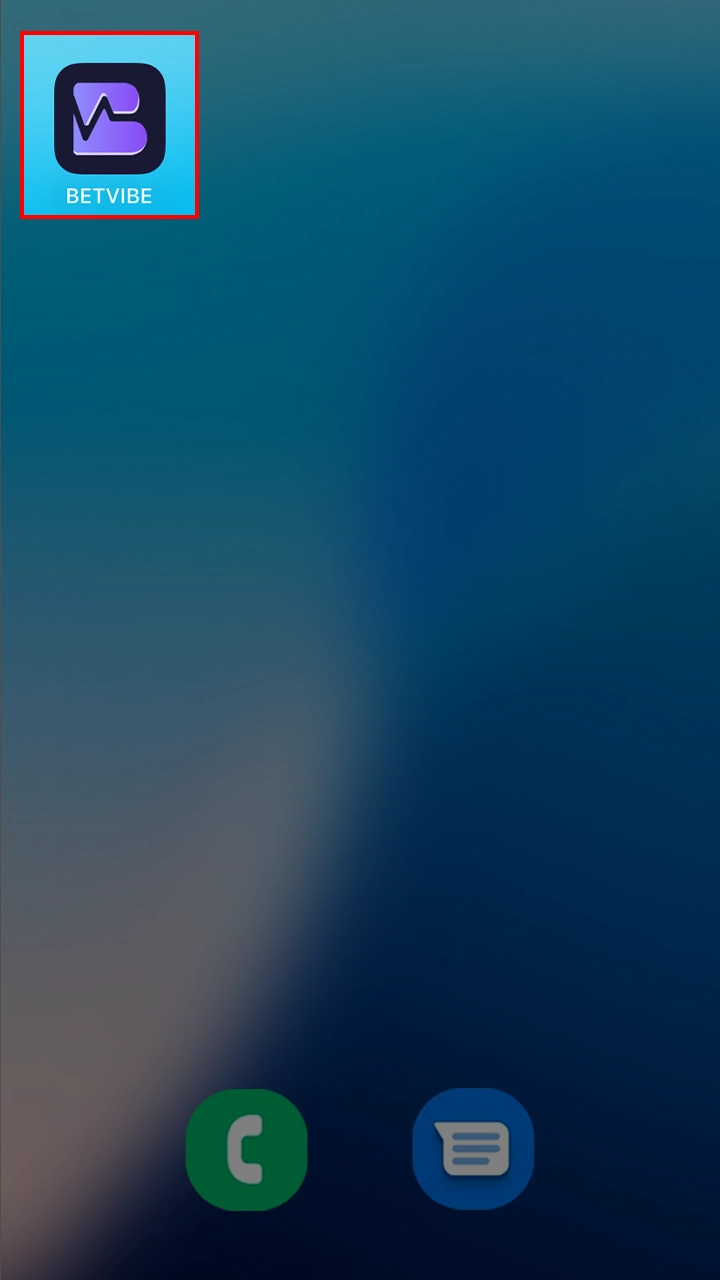 Open the downloaded BetVibe app to start betting.