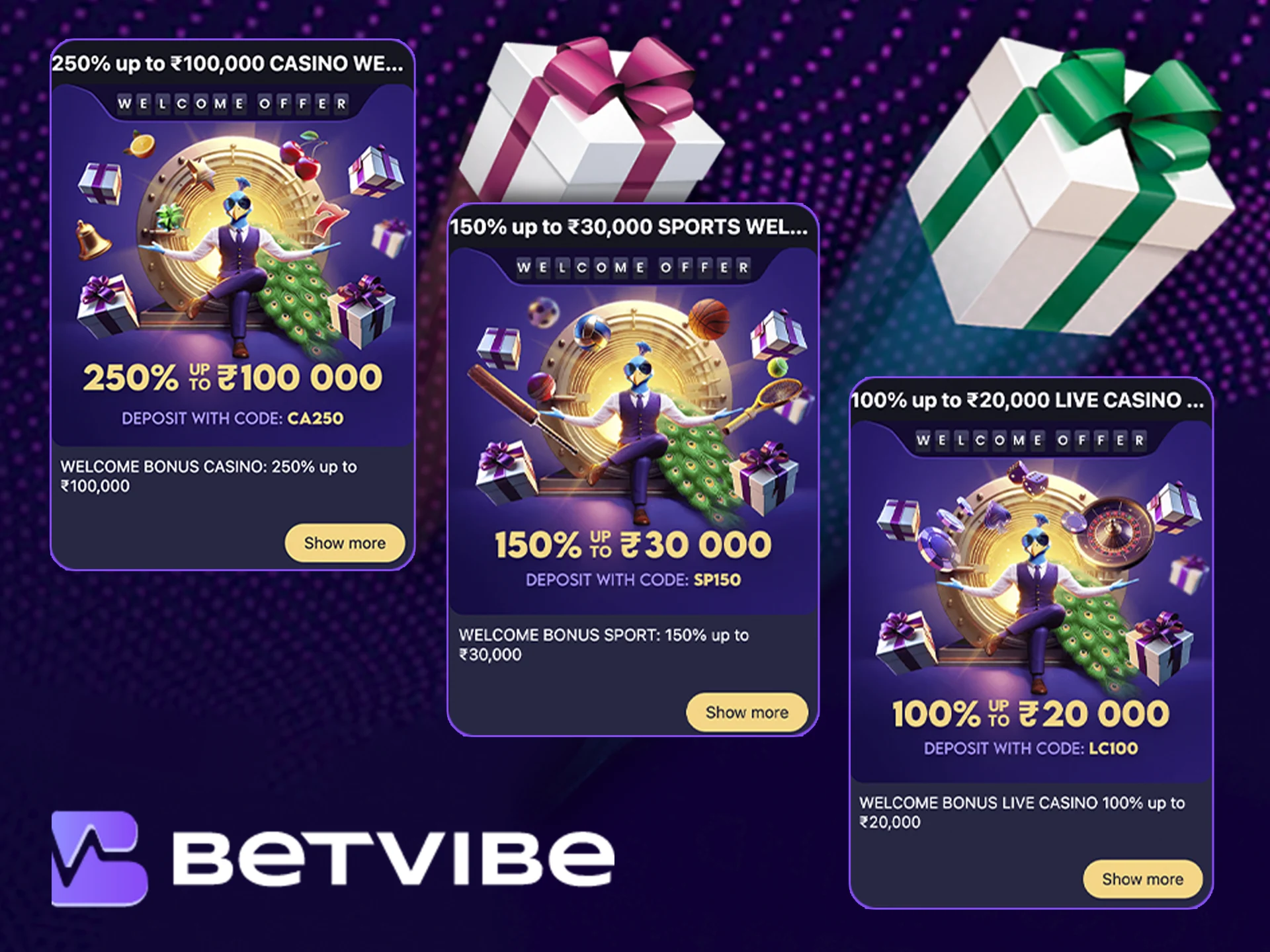 Find out what bonuses await you at BetVibe.
