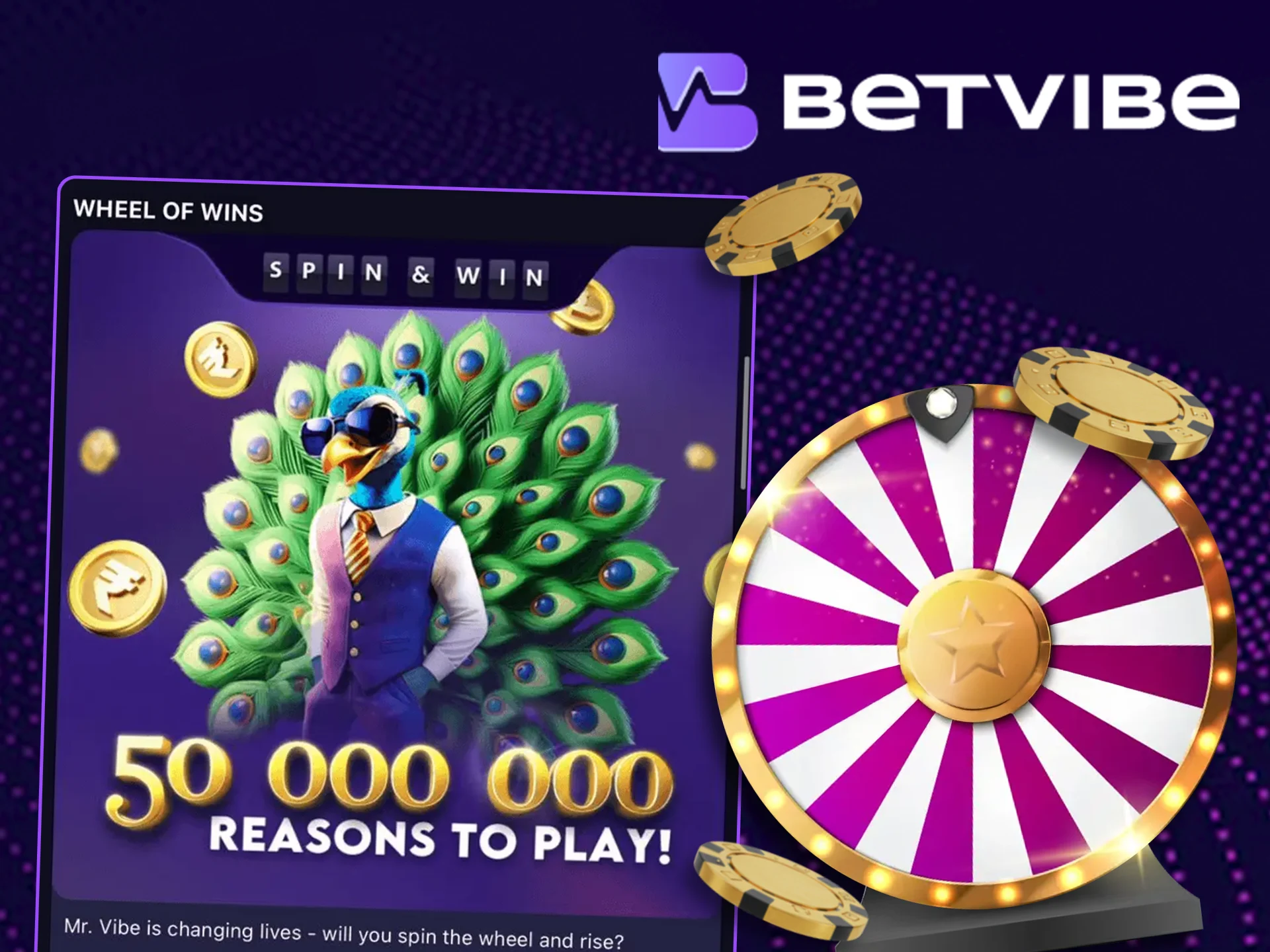 Try your luck on the bonus wheel at BetVibe.