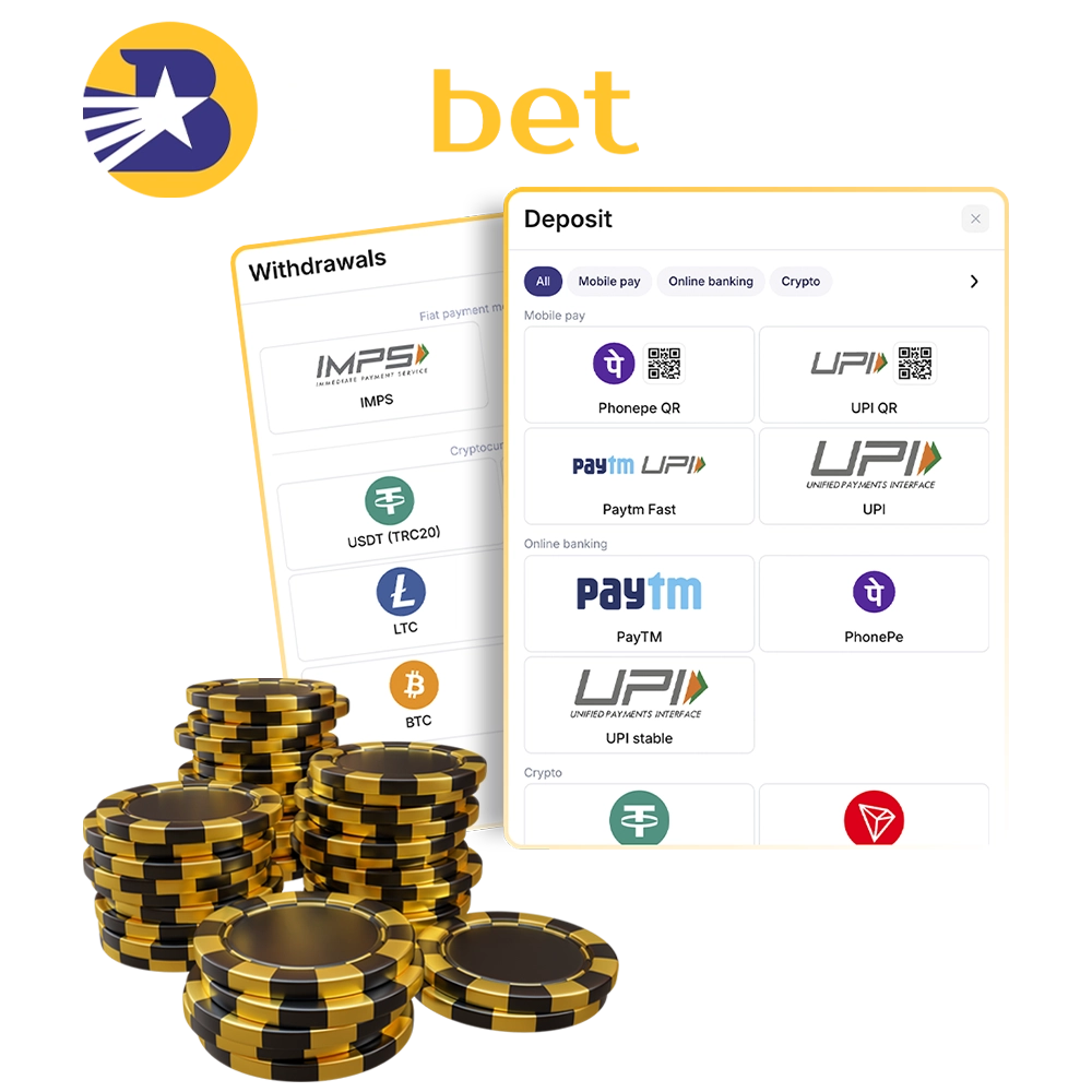 Receive instant transfers with Bilbet payment methods.