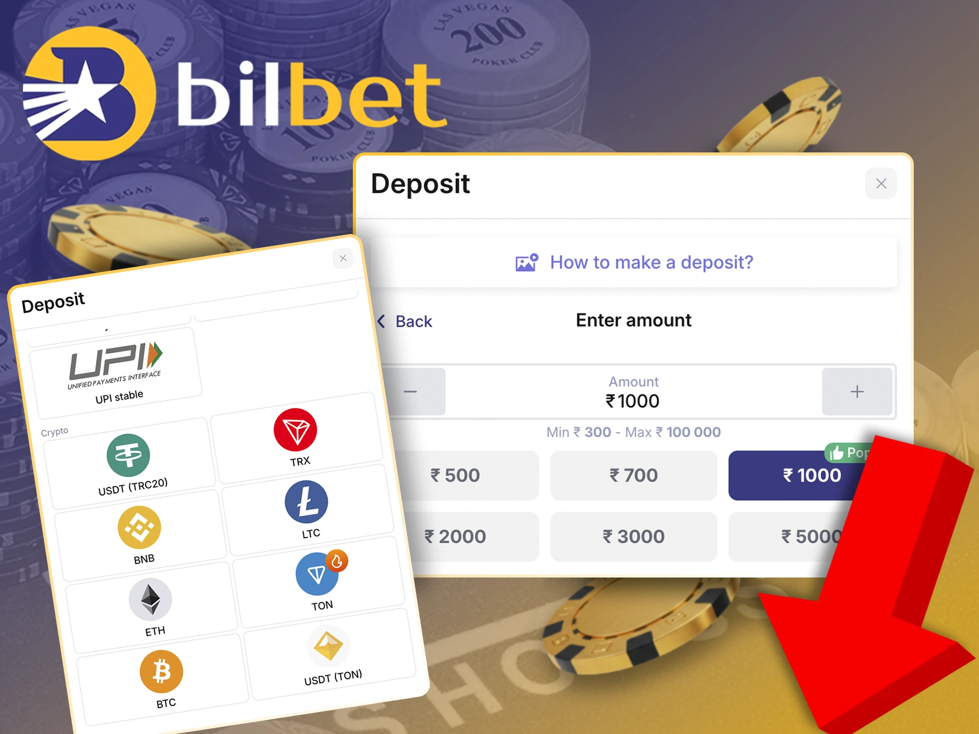 Find out what the minimum deposit is at Bilbet.