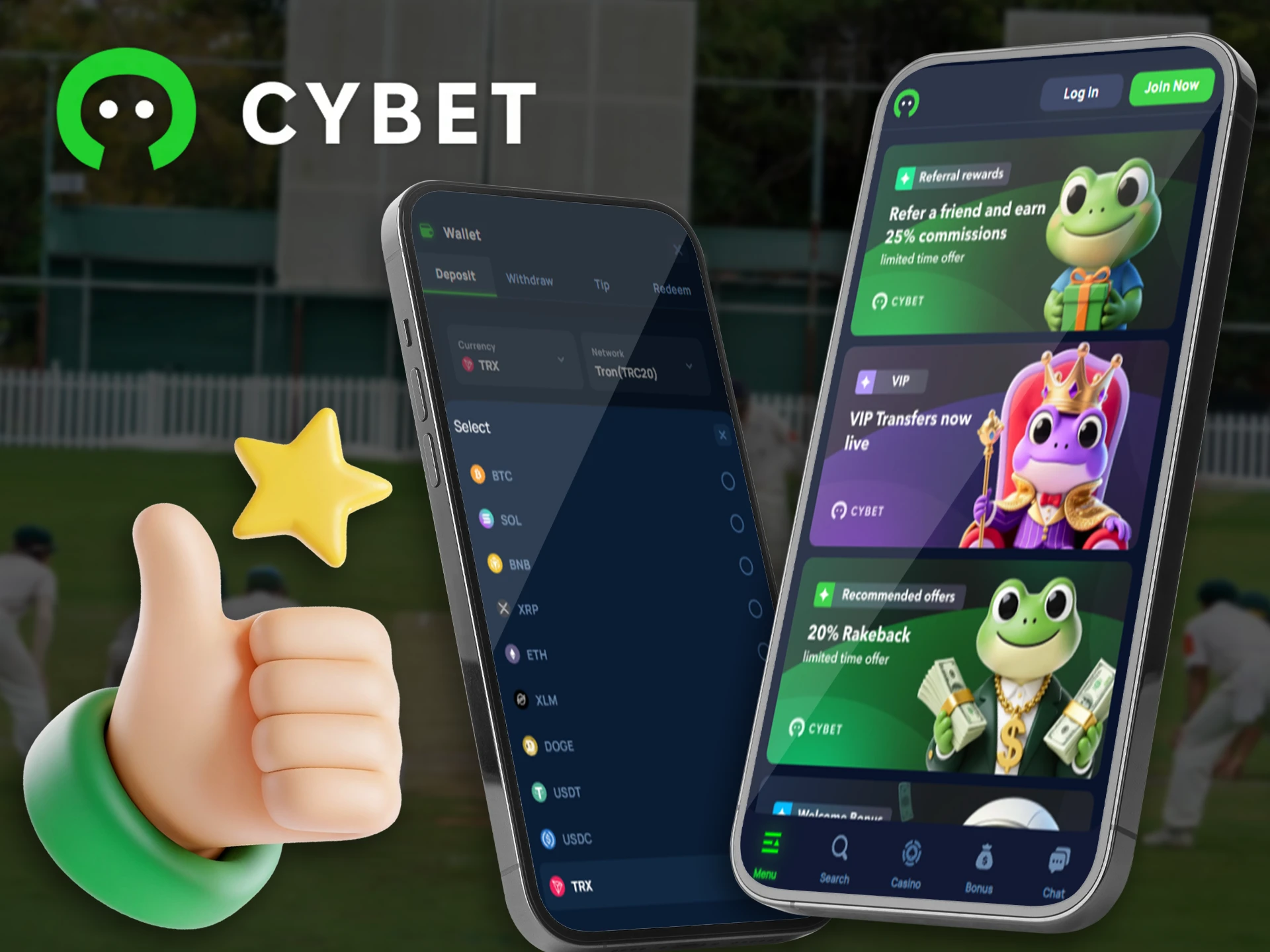 Get a lot of benefits by starting the game in the Cybet app.