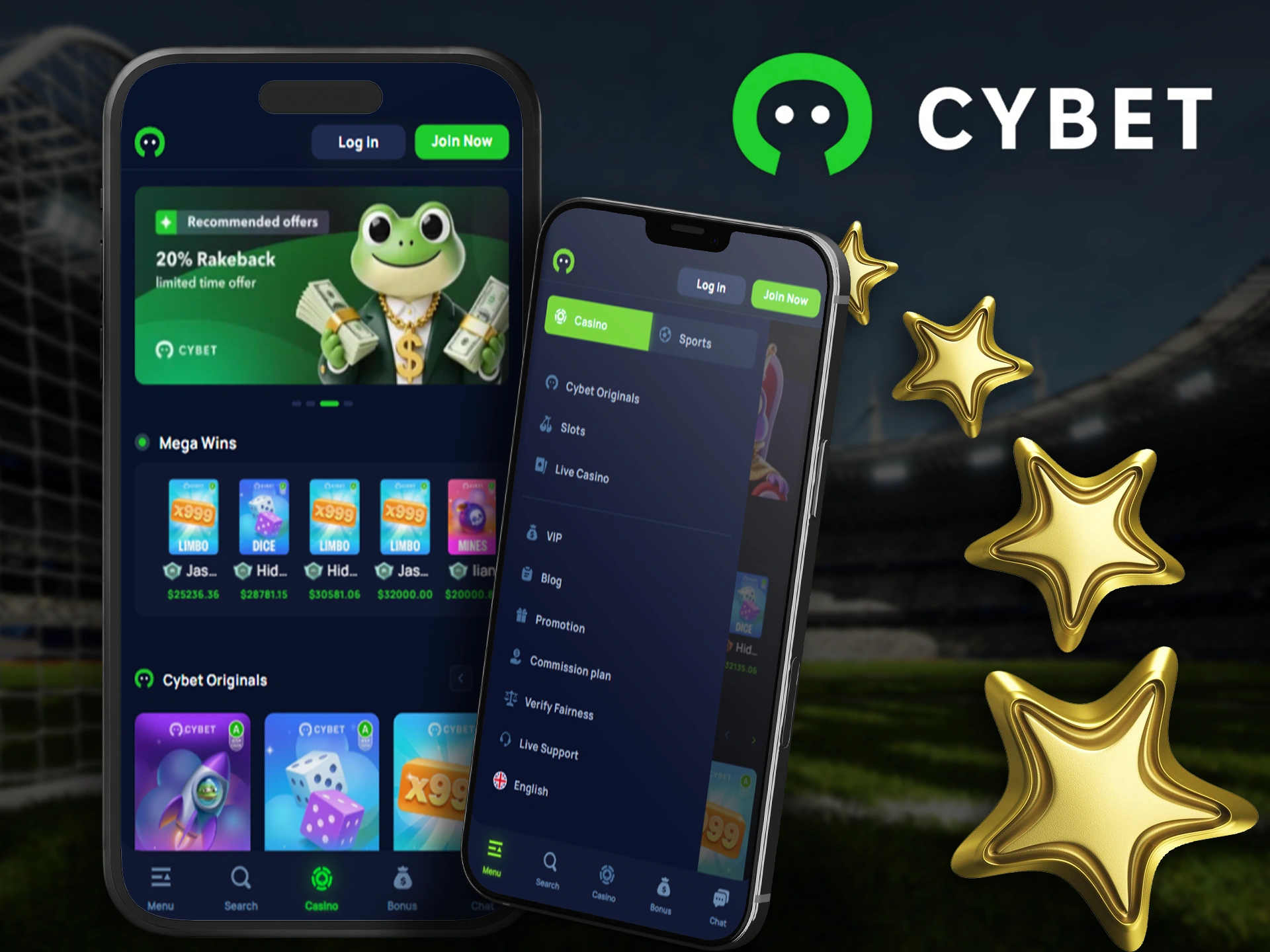 Find out all the benefits of the Cybet app.
