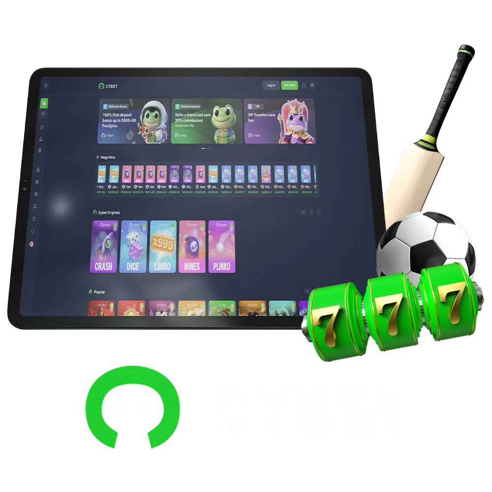 Meet Cybet for your sports betting and casino wins.