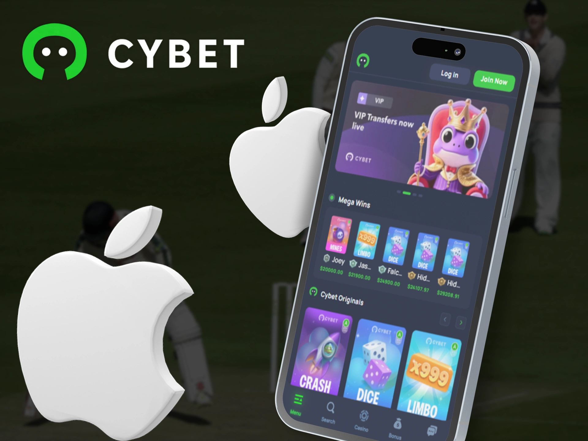 Place your bets anytime with the Cybet iOS app.