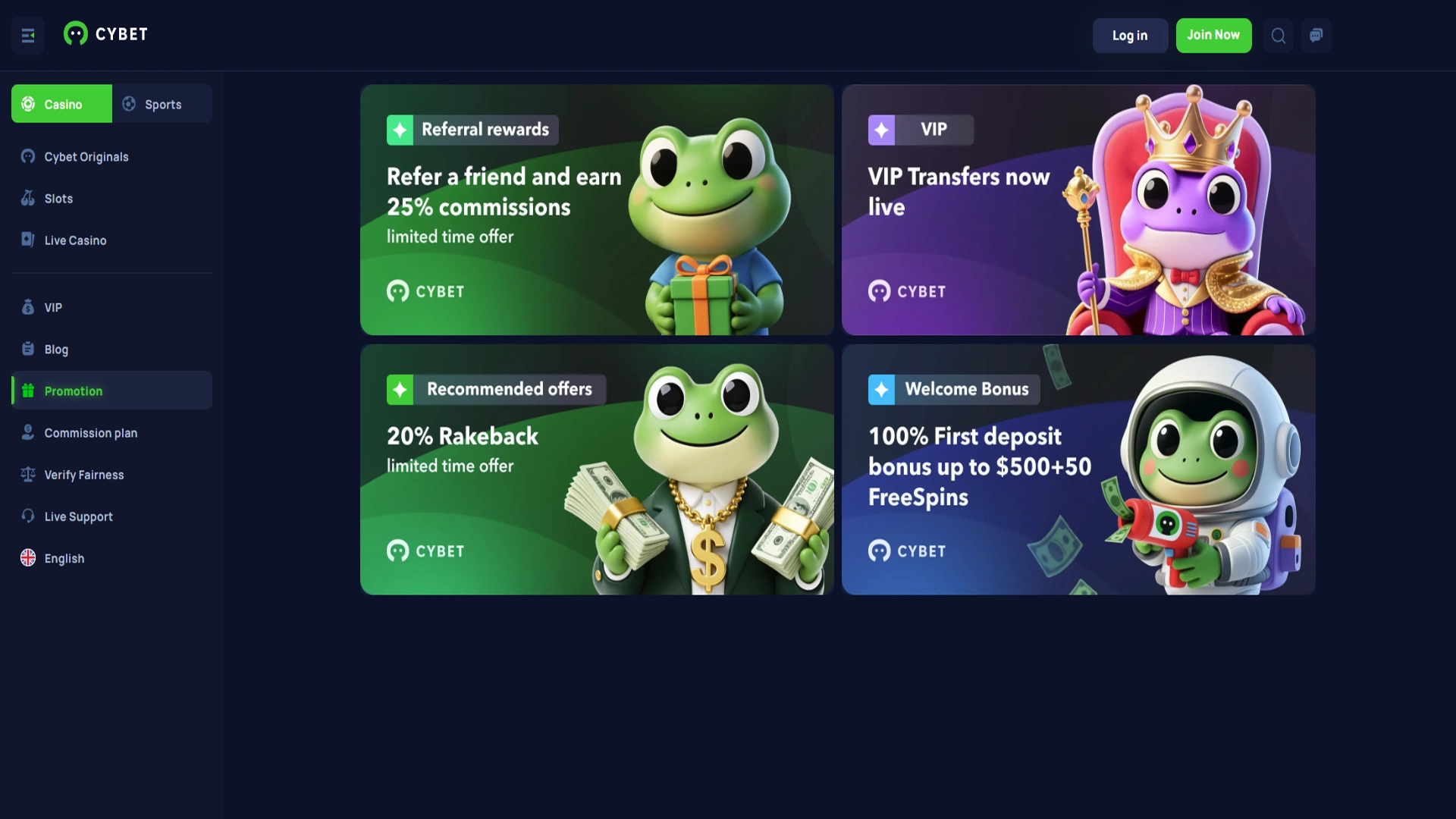 Find the right bonus for you presented at Cybet.