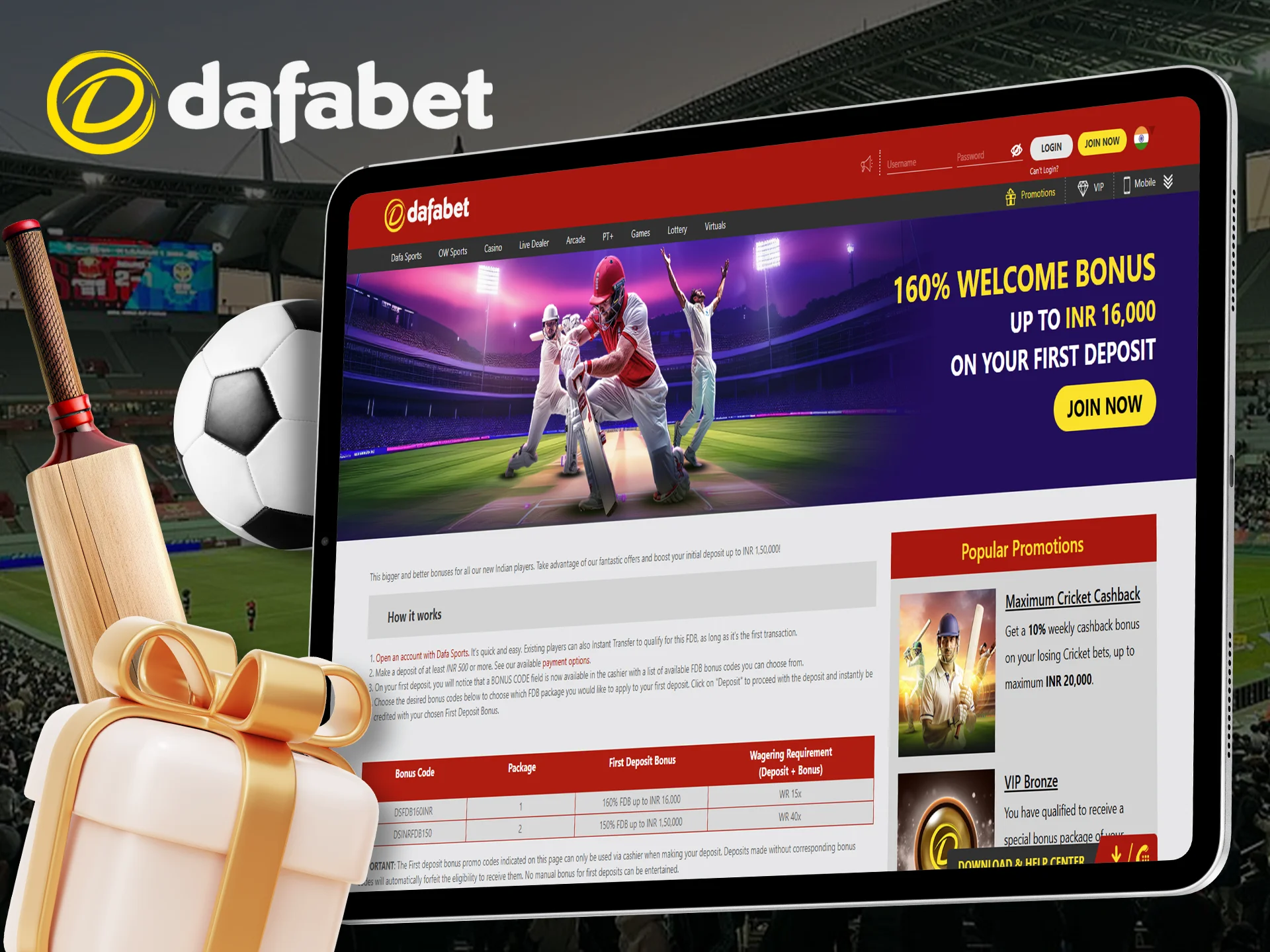 Make your winning sports bet with a bonus from Dafabet.