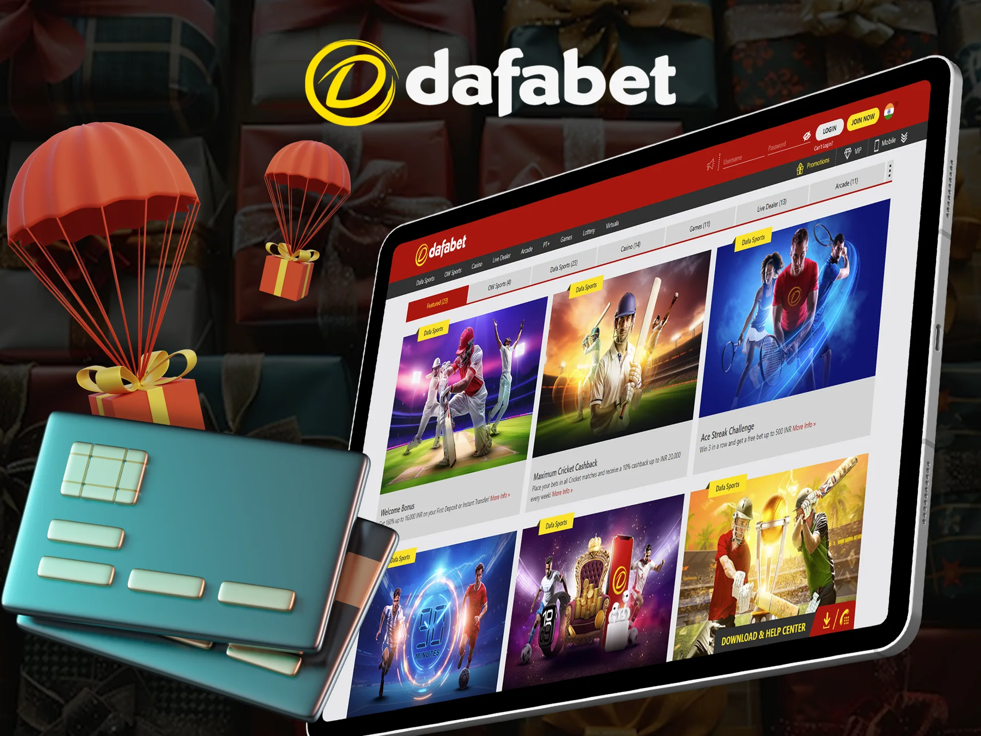 Make your first deposit and get bonuses from Dafabet.