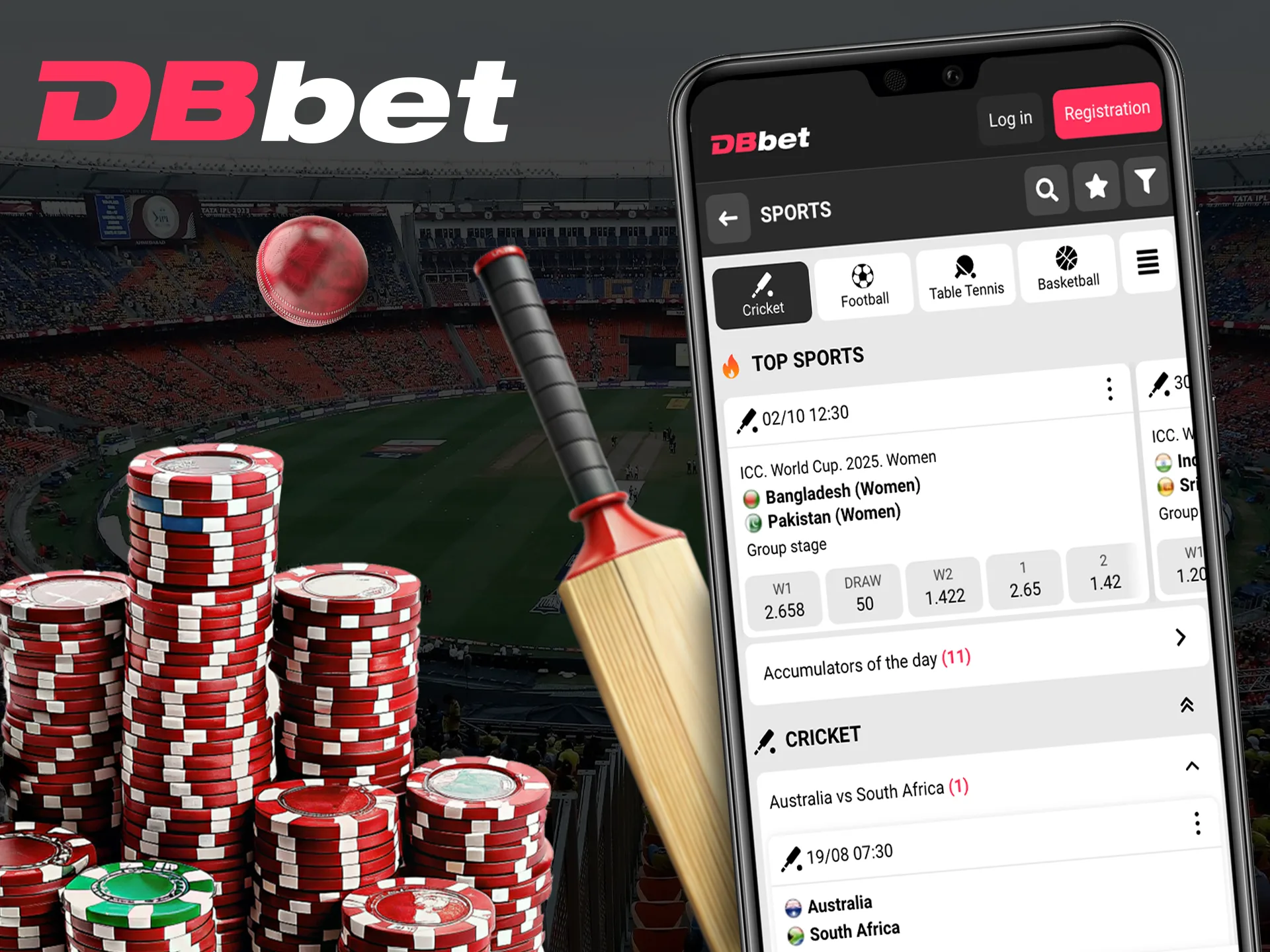 Find out how to bet on your favourite cricket team at DbBet.