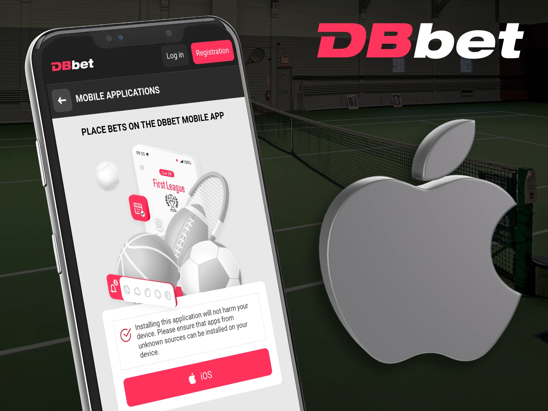 Use iOS devices to bet at DbBet at any time.