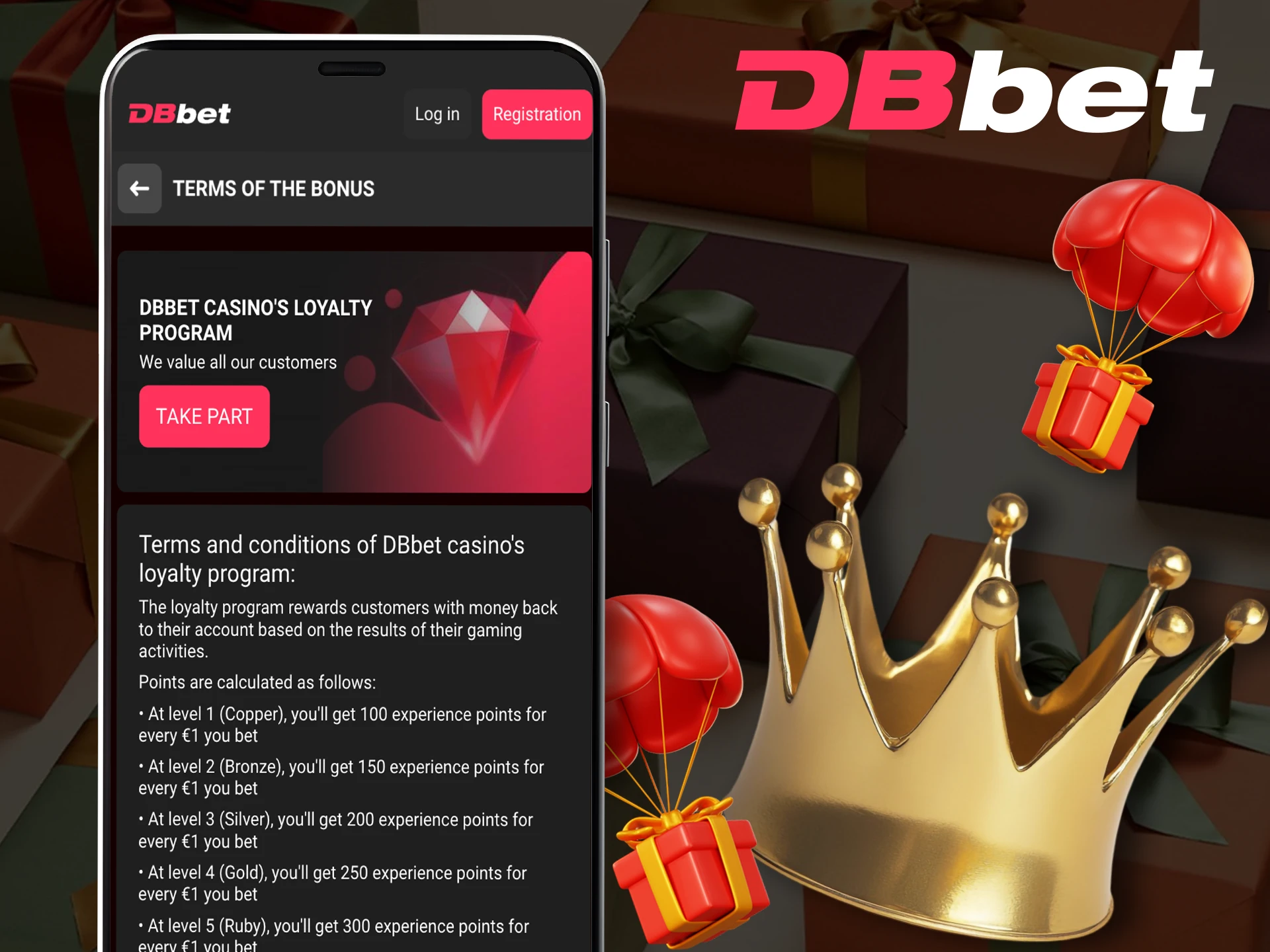 Level up and earn more with the DbBet VIP program.
