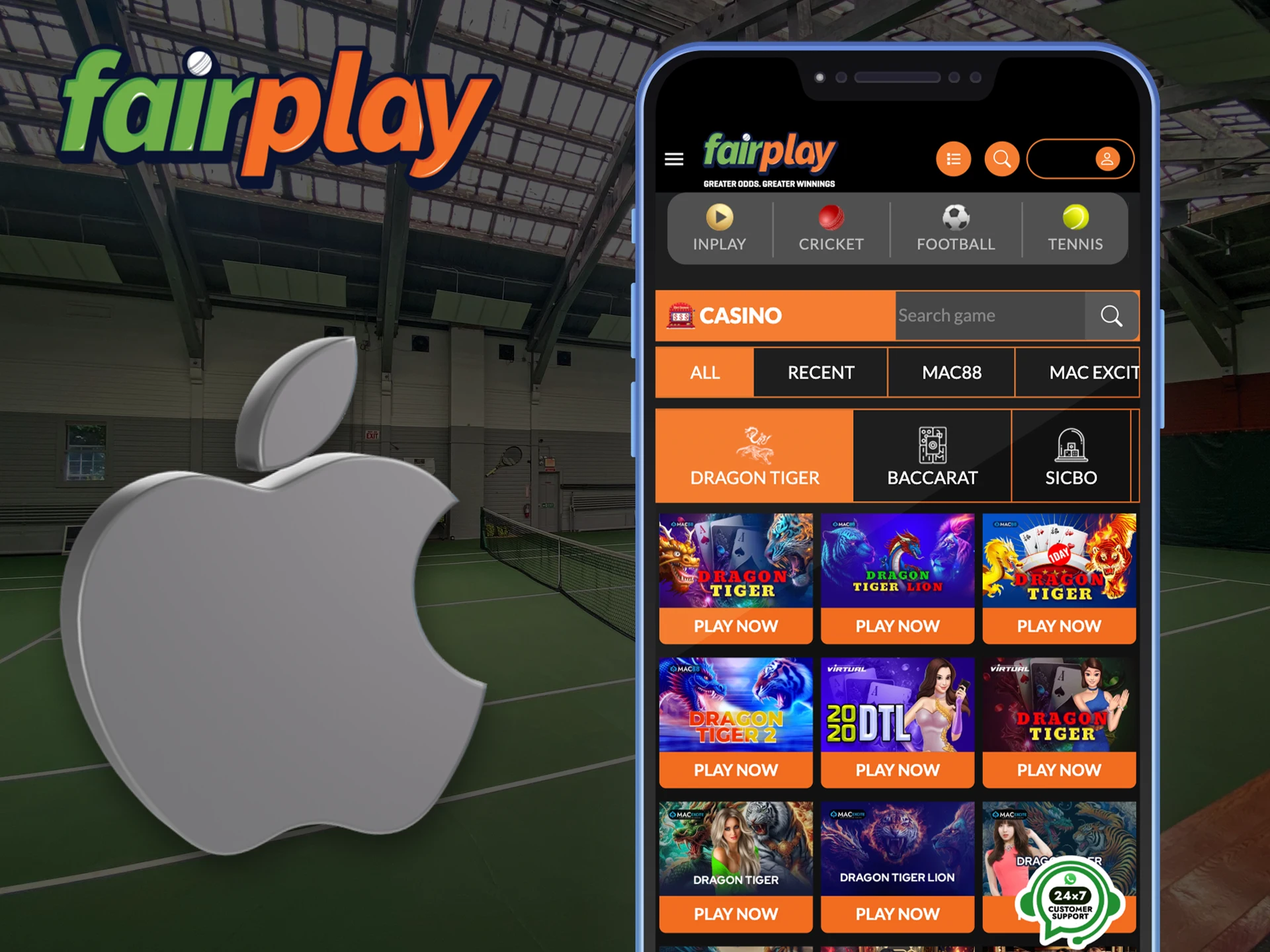Don't miss out on bets using the Fairplay app for iOS.
