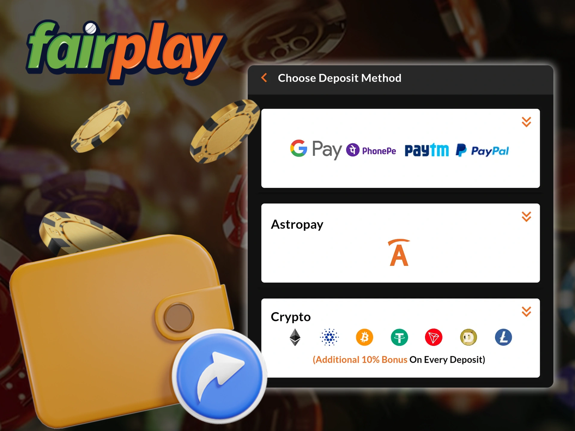 Top up your personal account with proven methods at Fairplay.
