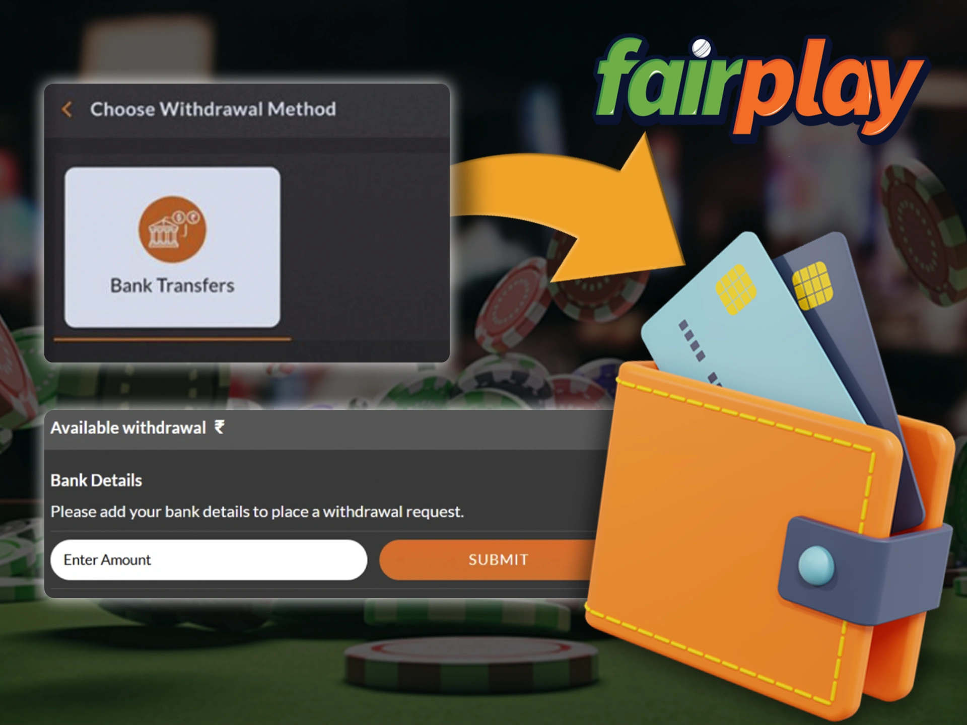 Receive instant transfers of your winnings from Fairplay.
