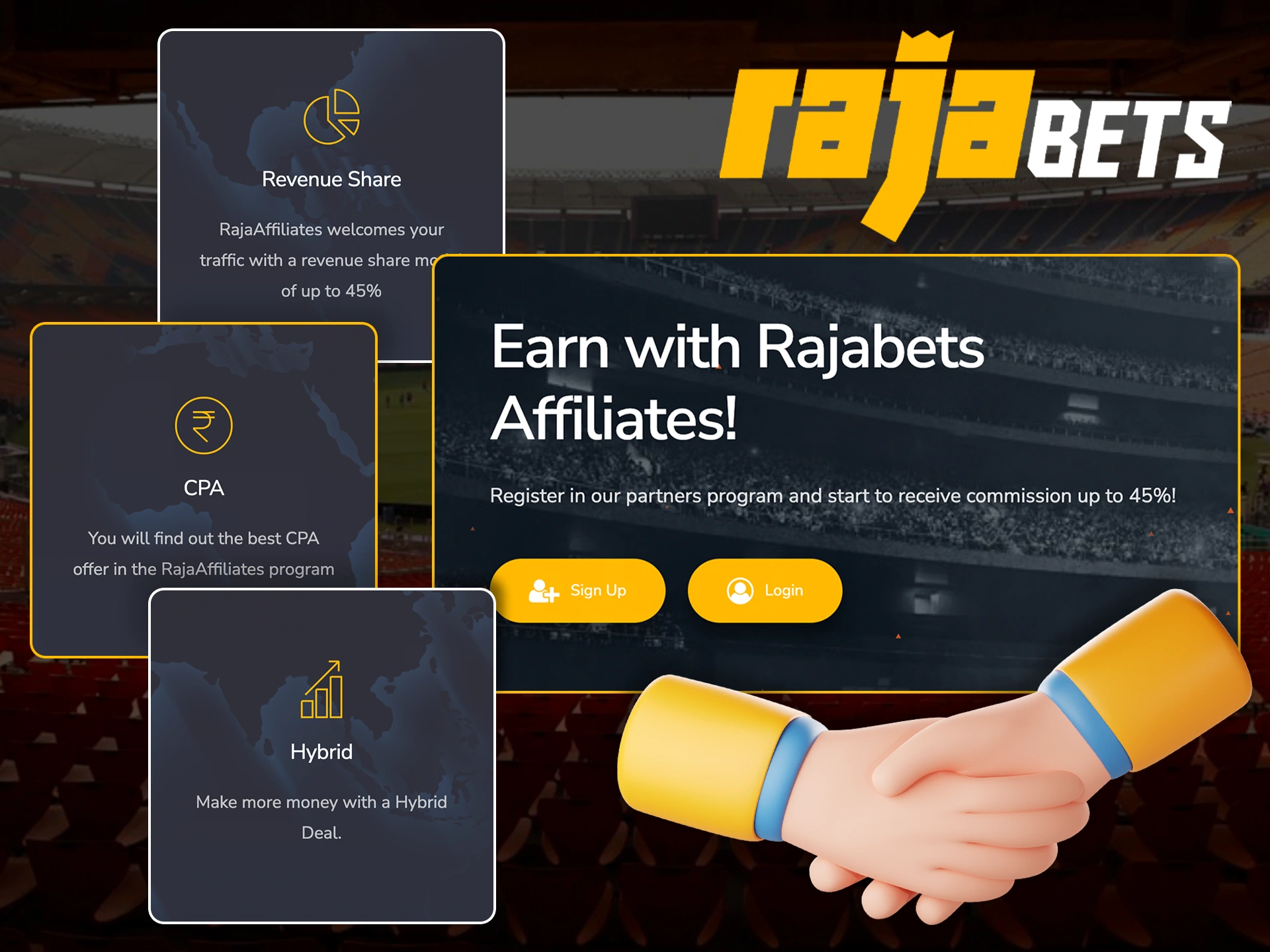 Become richer with the Affiliate program from Rajabets.