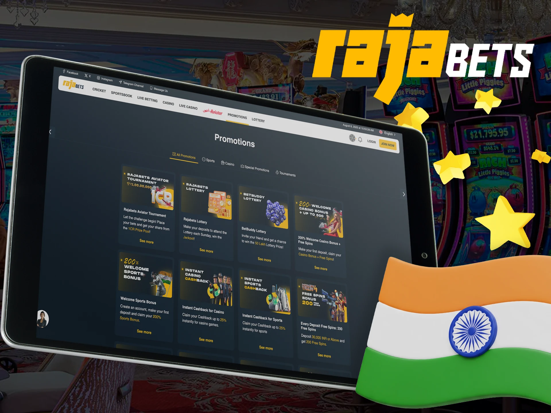 Find out about the great benefits of betting at Rajabets.