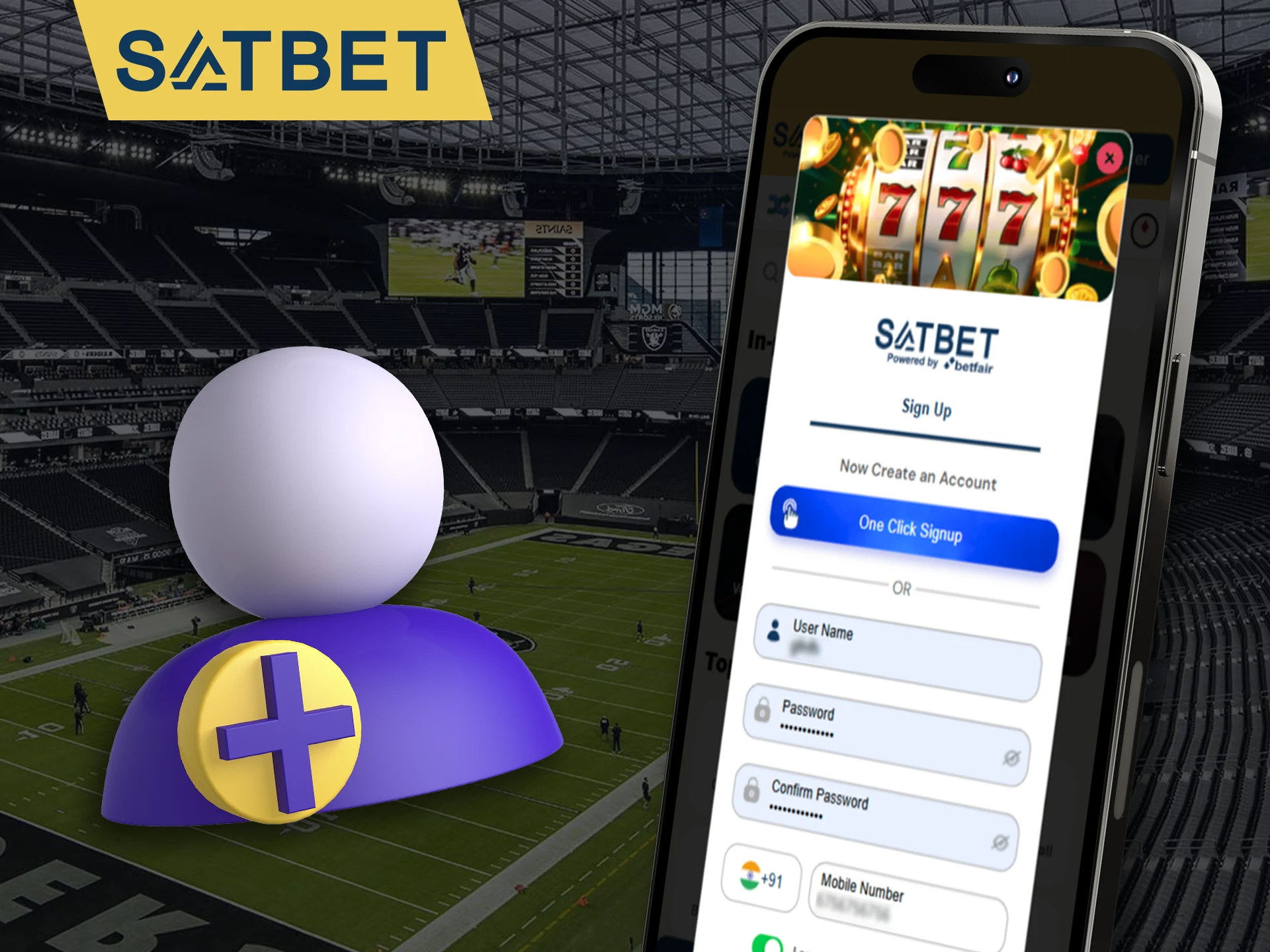Create a personal account to start betting at Satbet.