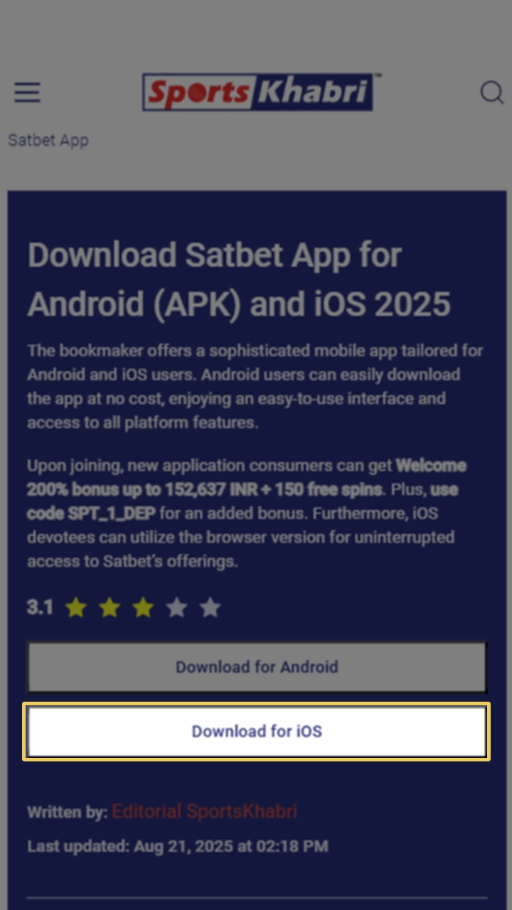 Go to this page on your iOS smartphone and start downloading the app.