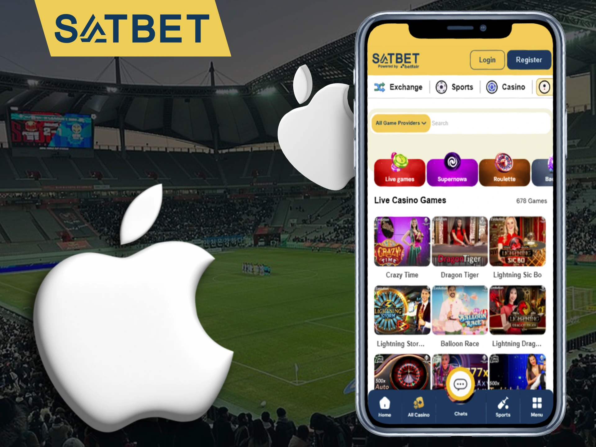 Get quick access to betting with the Satbet app.