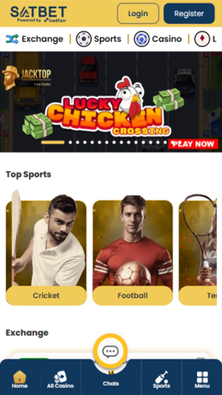 Download the Satbet app and start betting and playing casino games straight from your phone.
