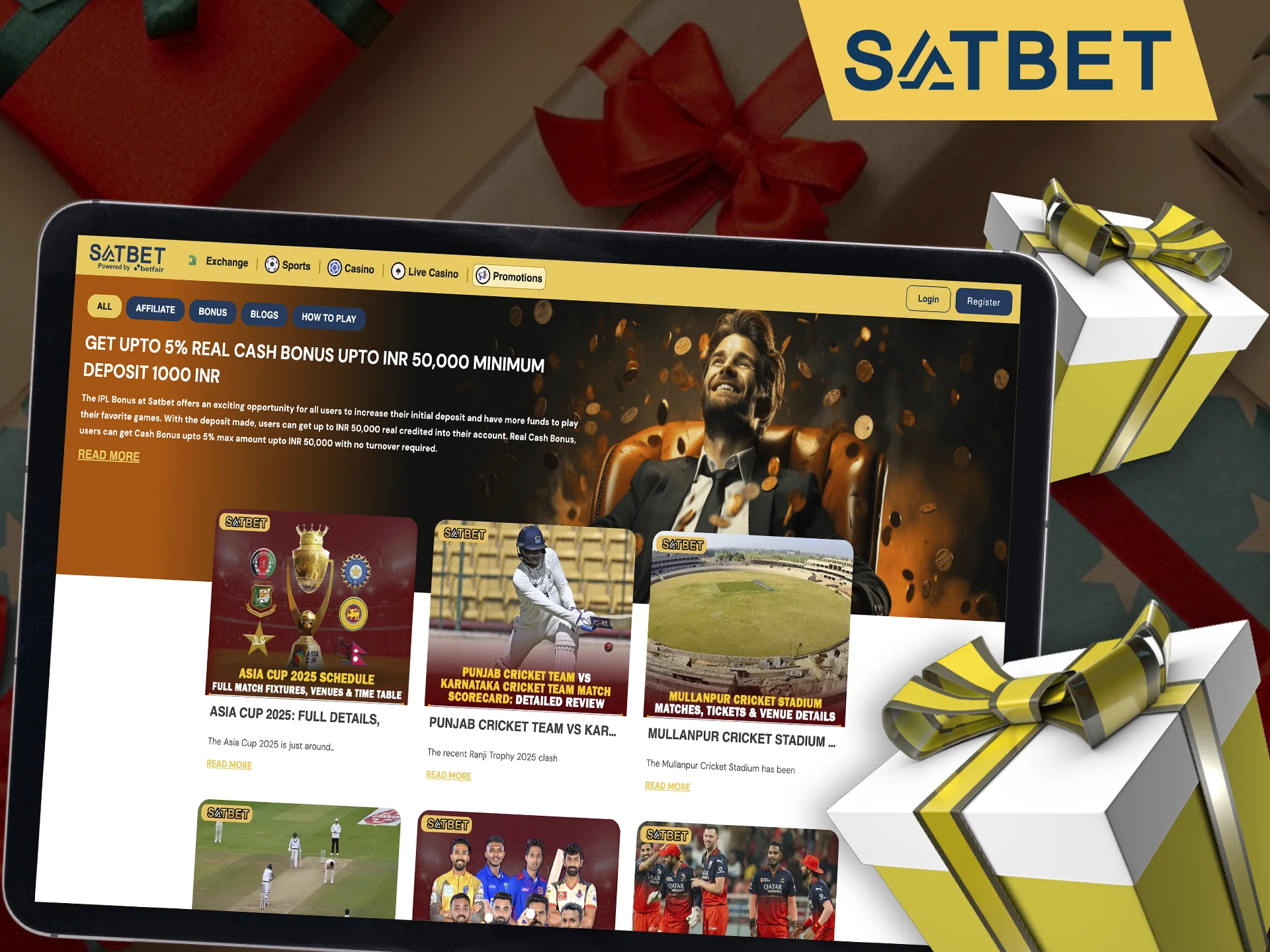 Get valuable bonuses for winning bets from Satbet.