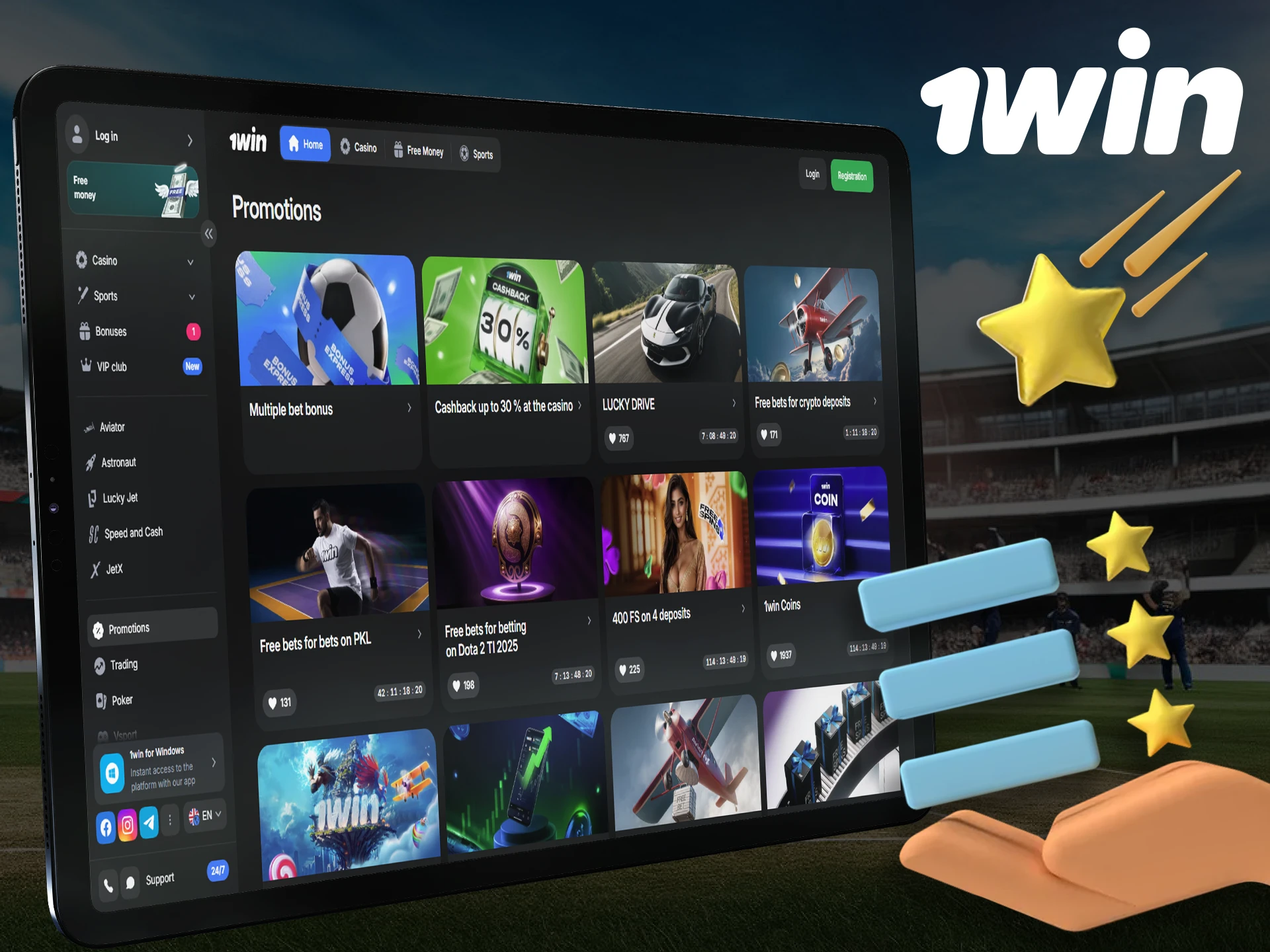 Let's tell you about the advantages of the bookmaker 1Win.