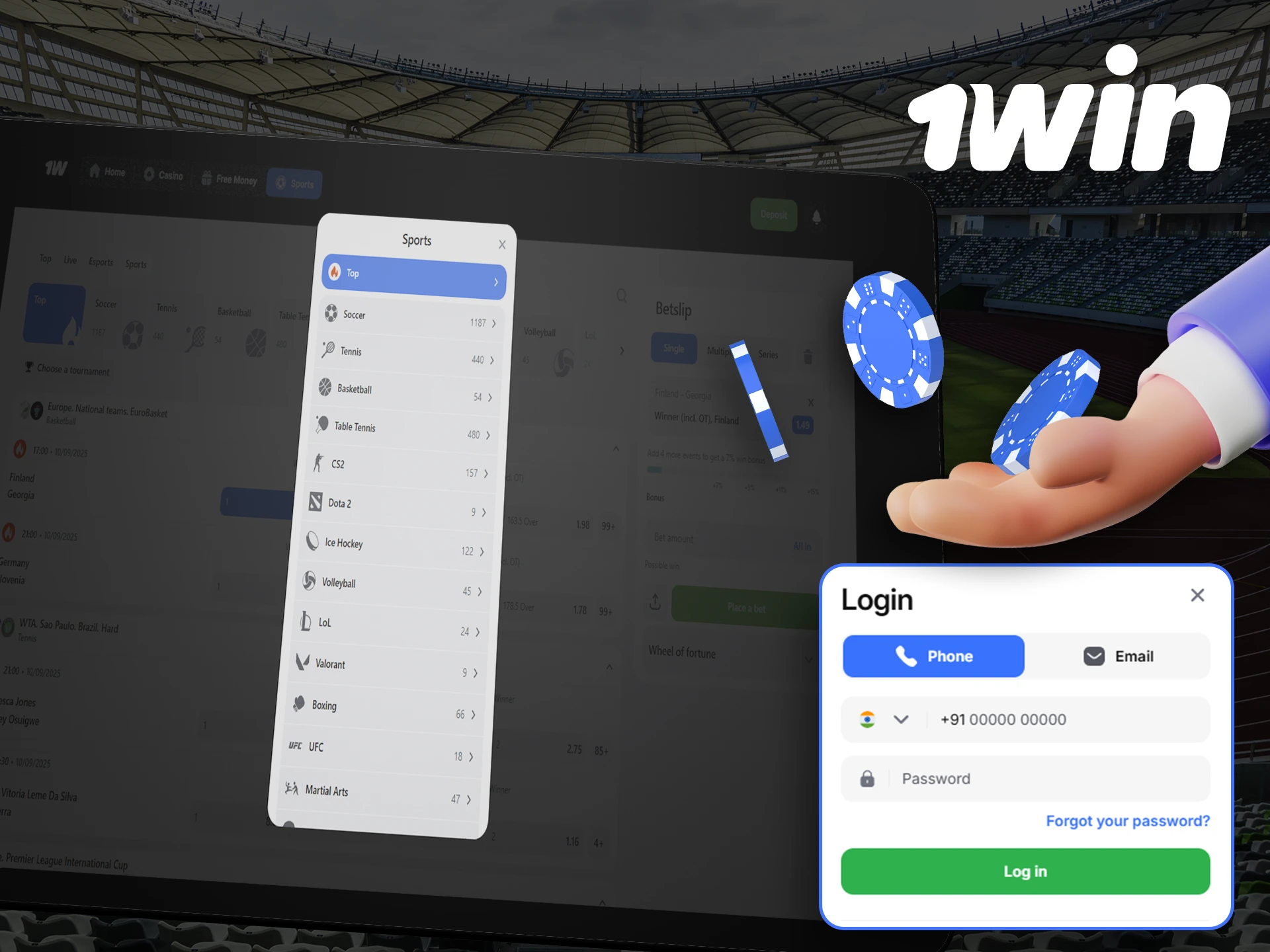 How to start betting at 1Win.