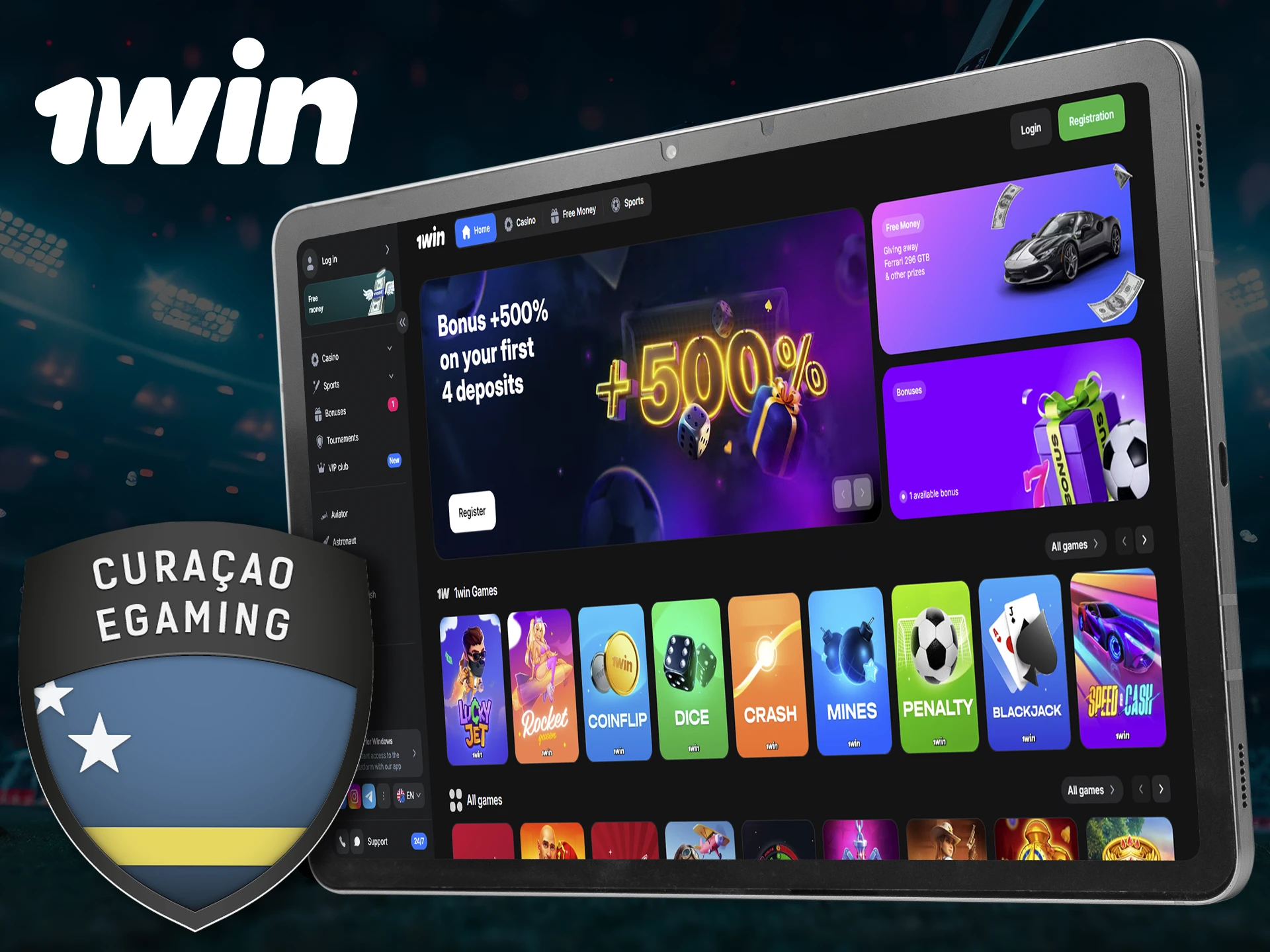 1Win operates under a license from the Electronic Gaming Commission of Curaçao.