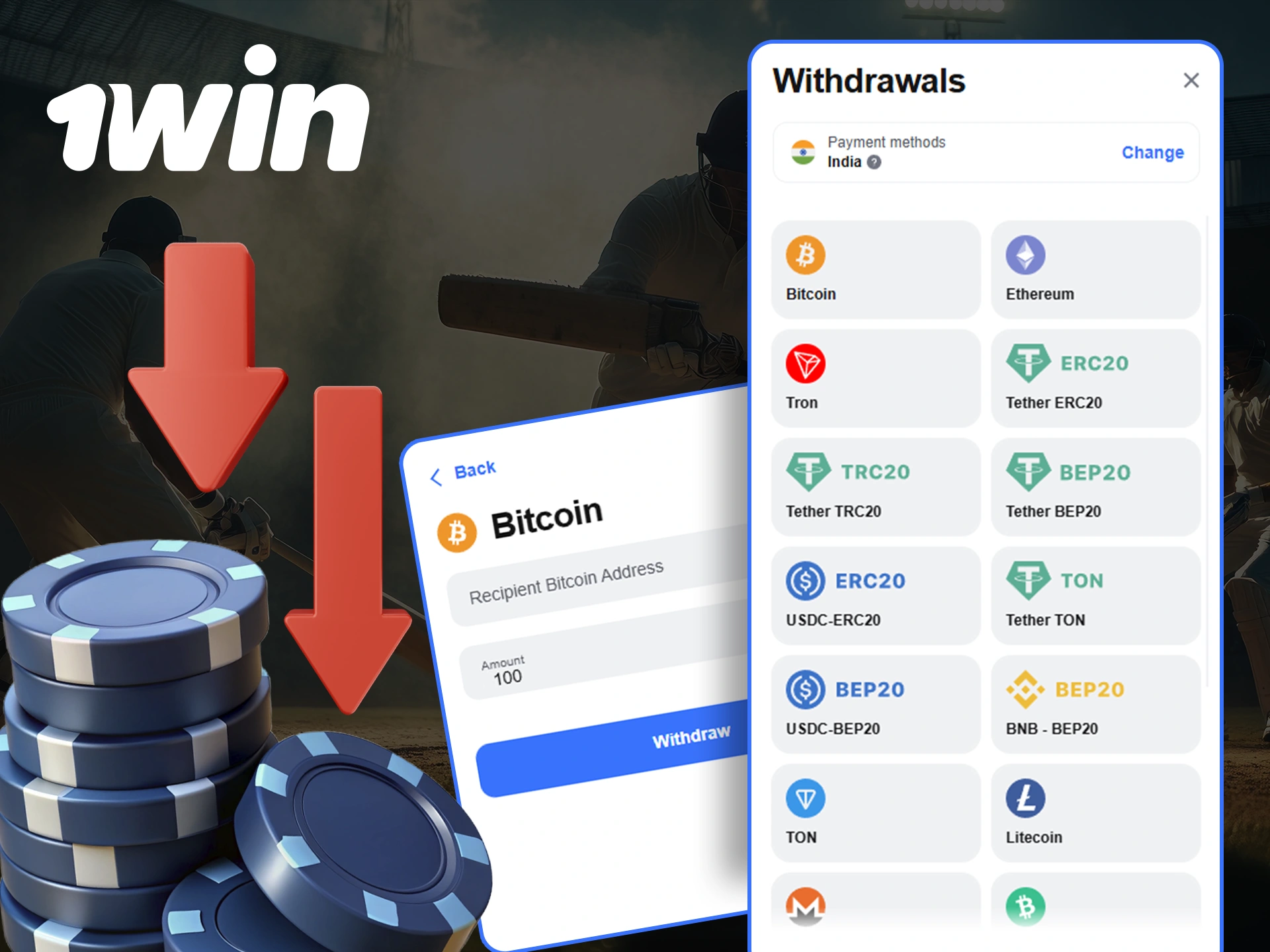 Instructions on how to withdraw money in 1Win.