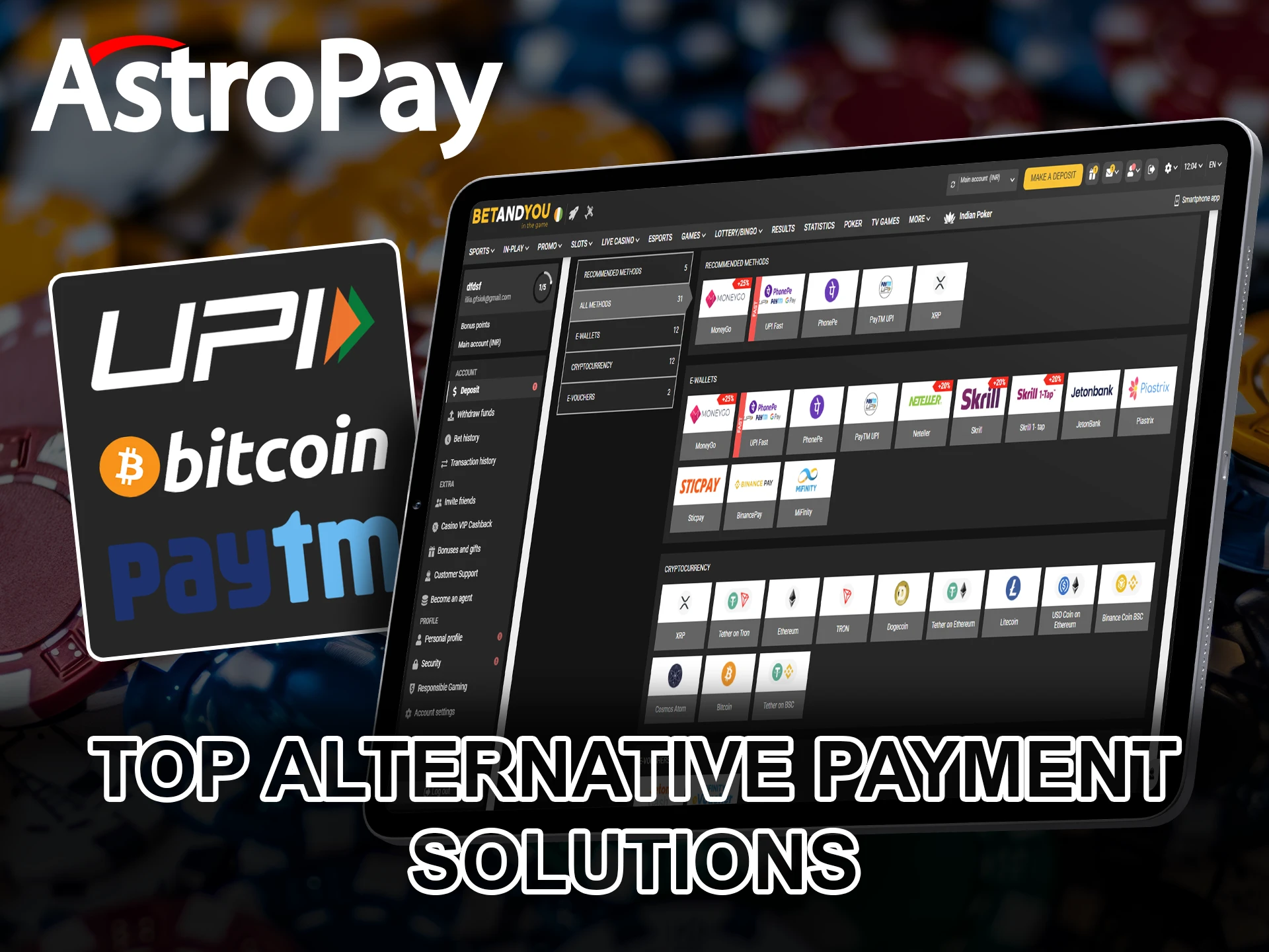 If you are unable to use AstroPay, please select another payment method.