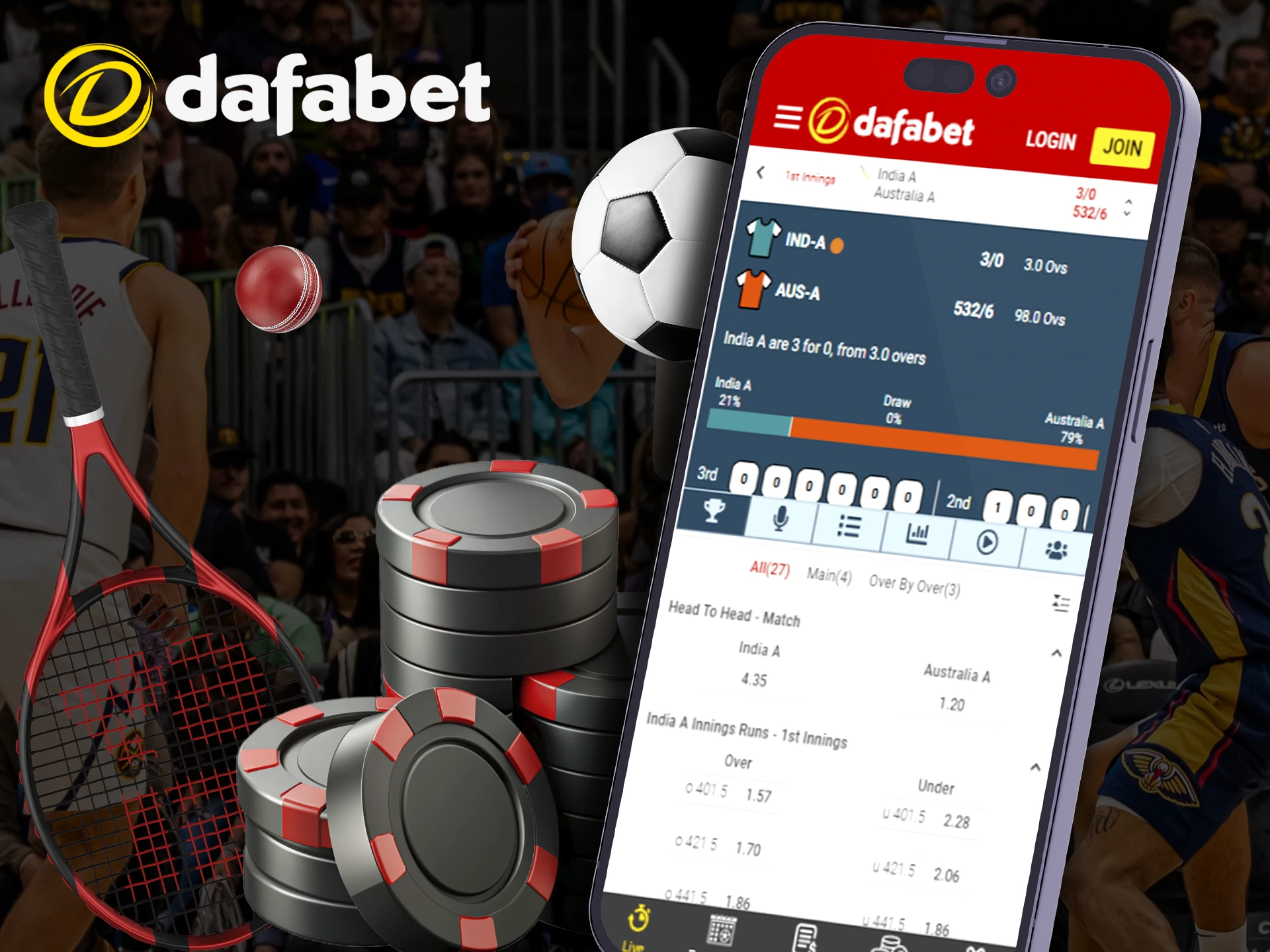 Use betting types for sports matches at Dafabet.