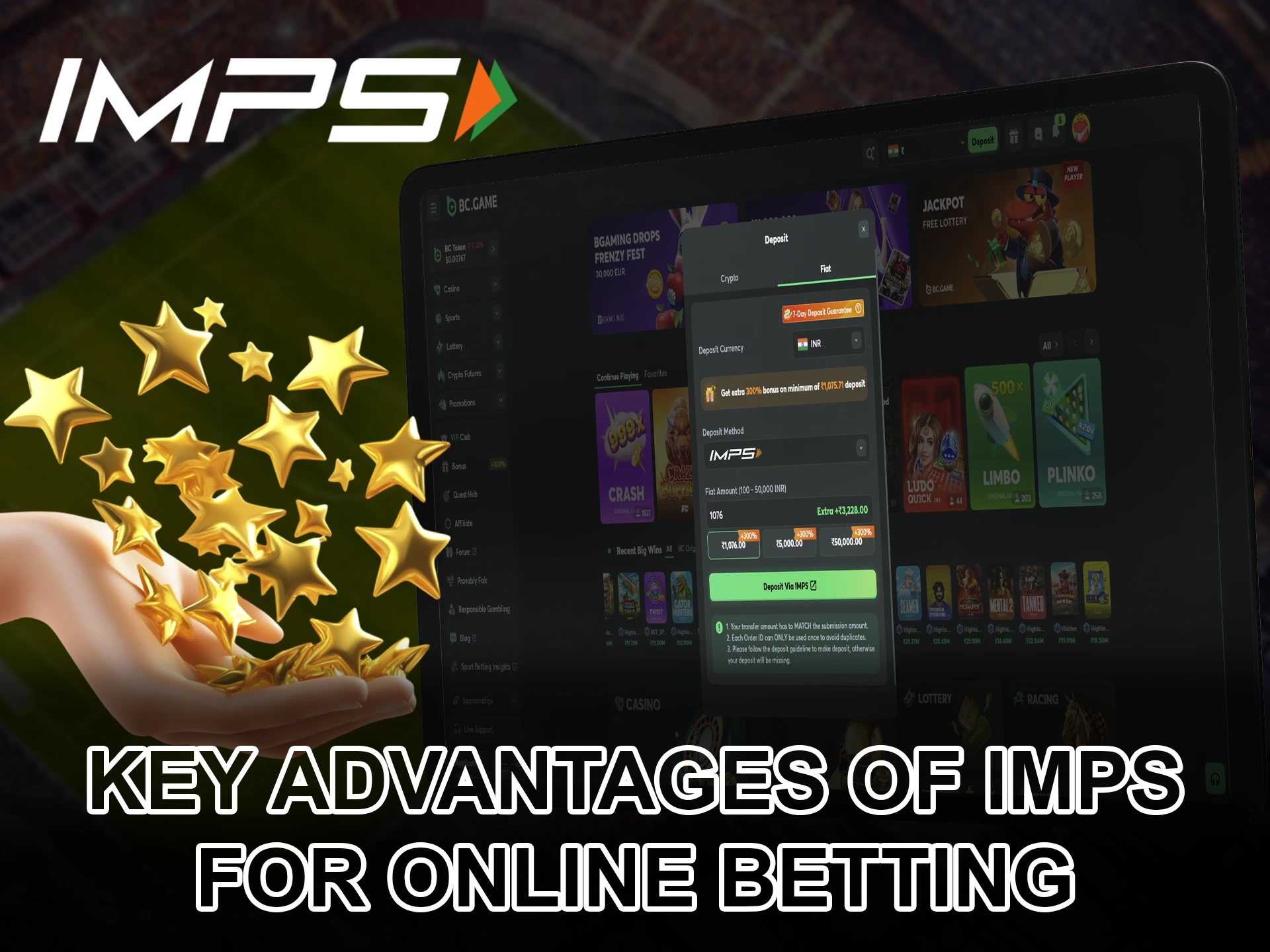 Learn about the key benefits of the IMPS payment method.