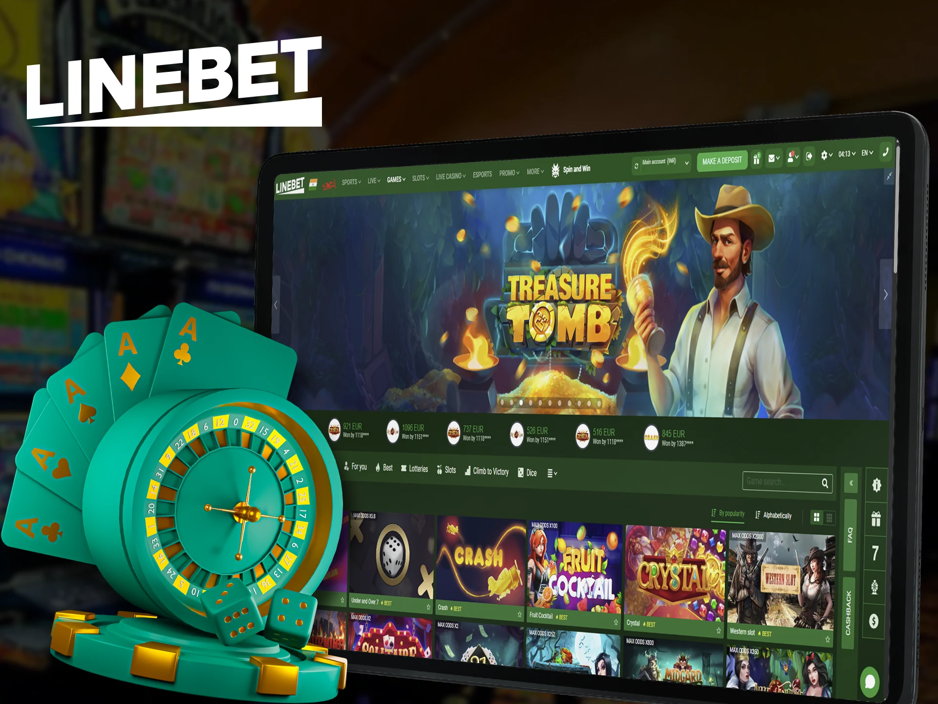 Find your favorite game for winning bets at LInebet.