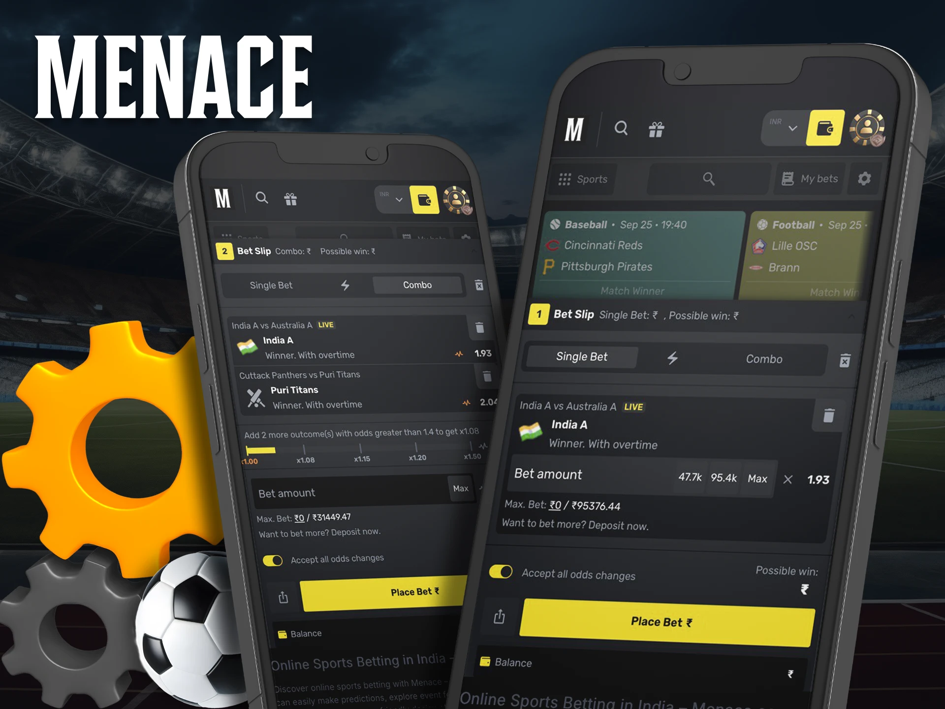 Use betting options when selecting multiple matches in Menace King.
