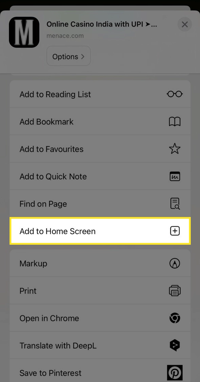 Add the Menace King app to your smartphones home screen.