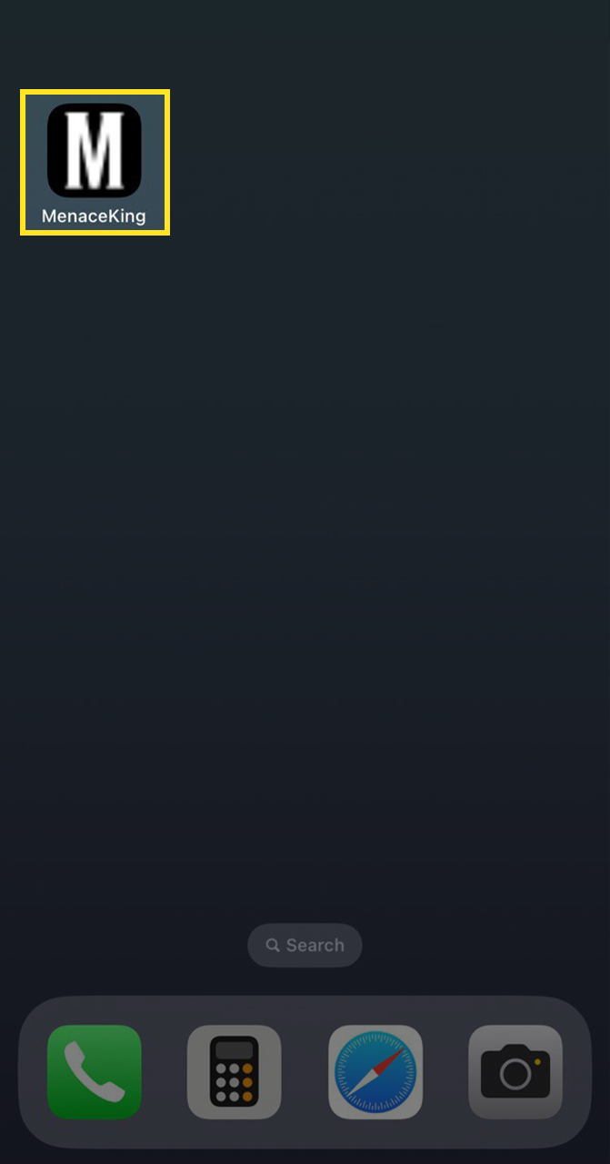 Open the Menace King app and go to the game.