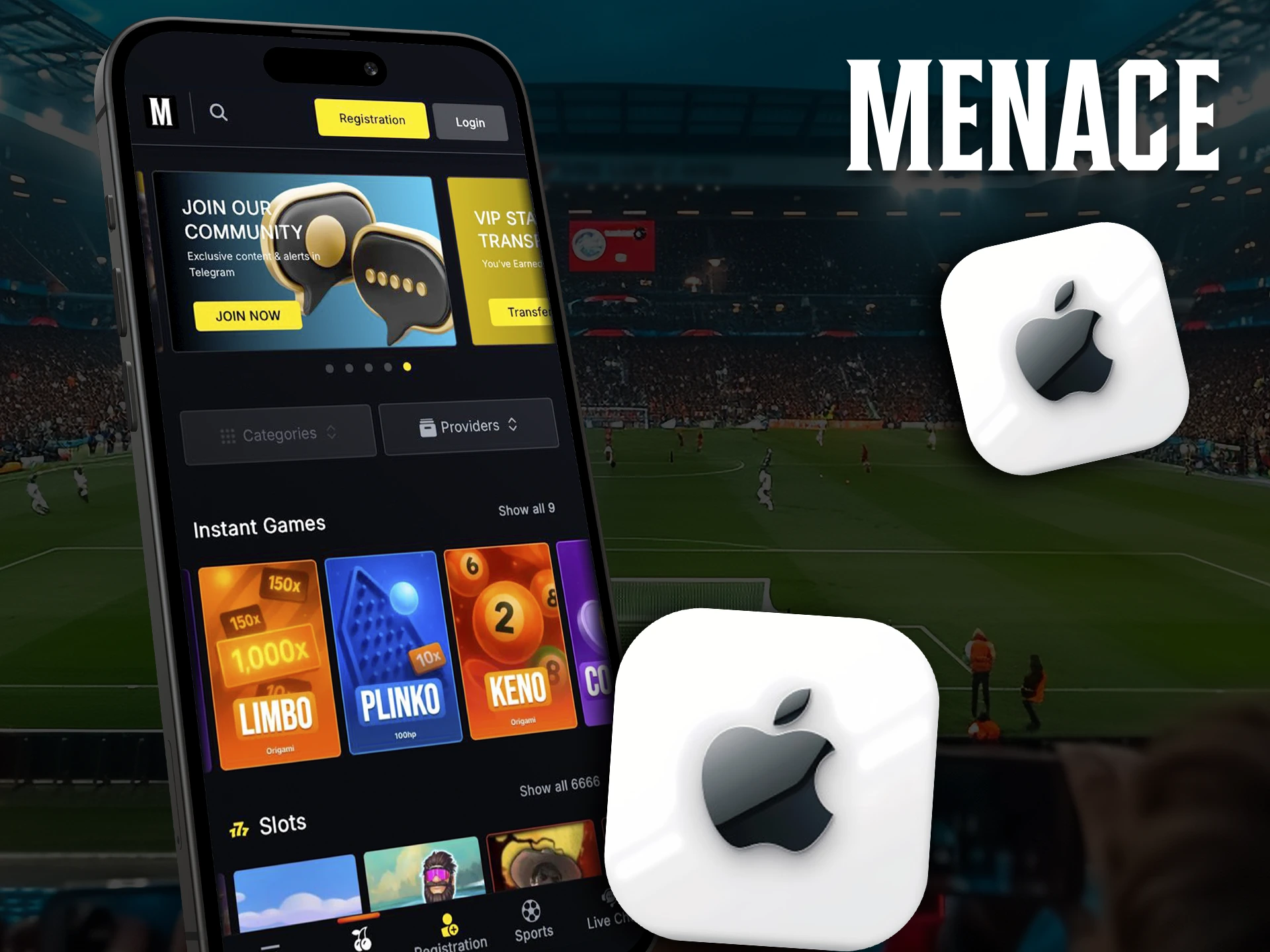 Use iOS devices to get the Menace King app.